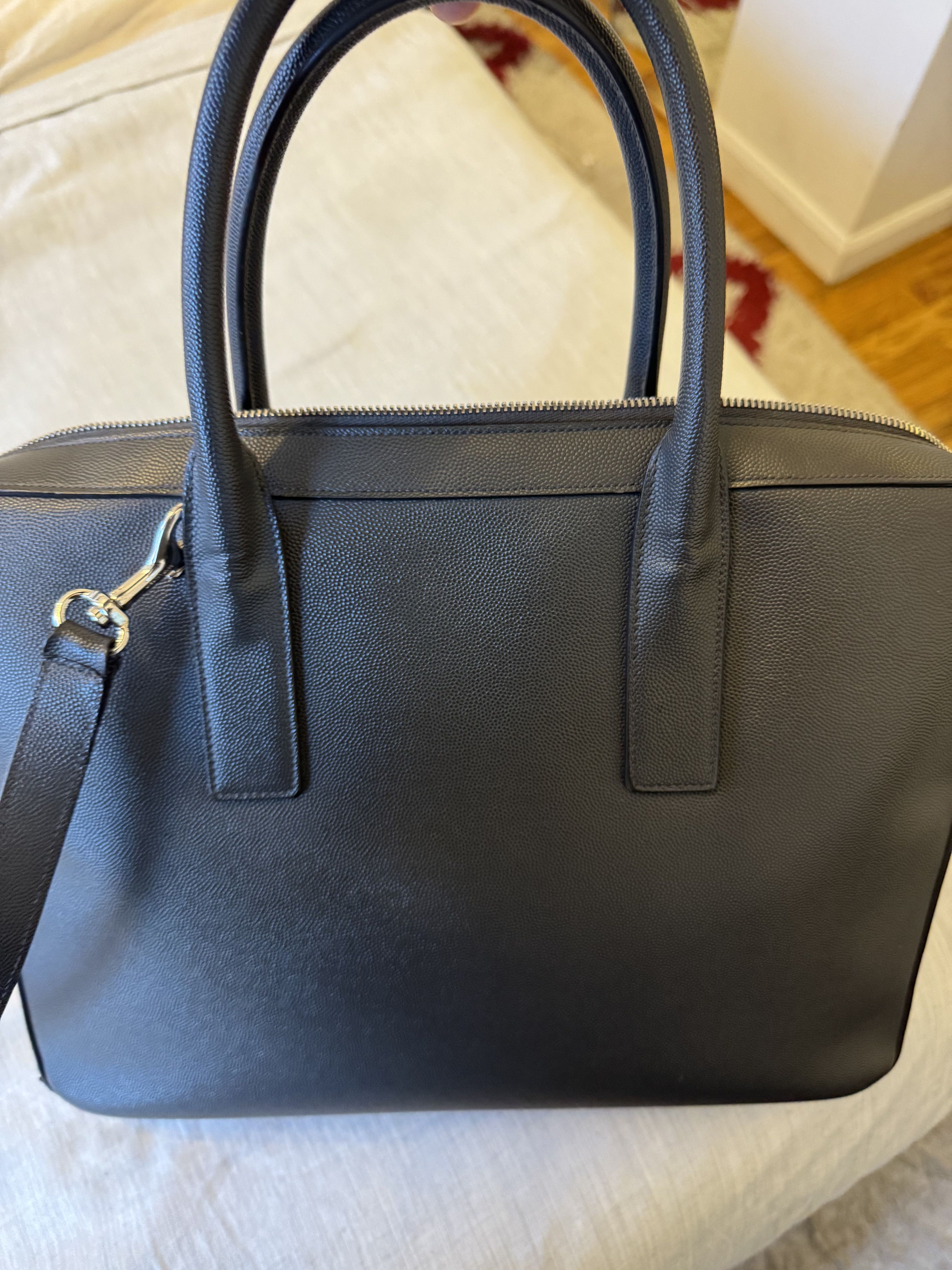 Saint Laurent Paris Saint Laurent Small Museum Briefcase in Grey Size ONE SIZE - 3 Thumbnail