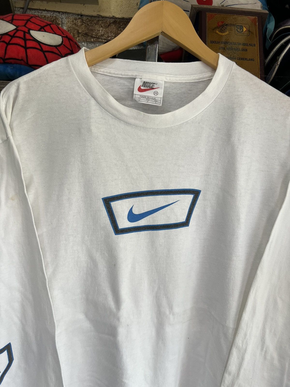 Nike 🔥Vintage Nike Swoosh Made in Usa Long Sleeves Size US M / EU 48-50 / 2 - 5 Thumbnail