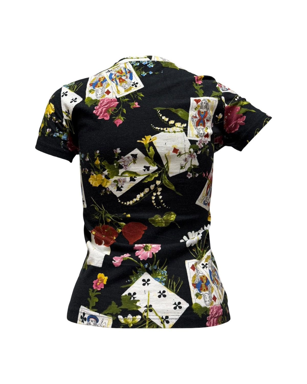 Dior CHRISTIAN DIOR F/W 2002 Floral Playing Card Print T-Shirt Size S / US 4 / IT 40 - 2 Thumbnail