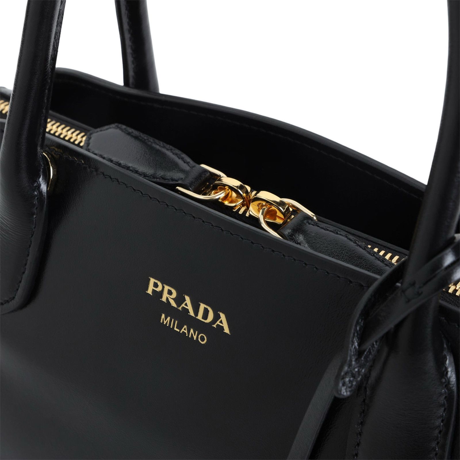 Prada PRADA Black Leather Top Handle Bag New & Authentic Size ONE SIZE - 4 Thumbnail