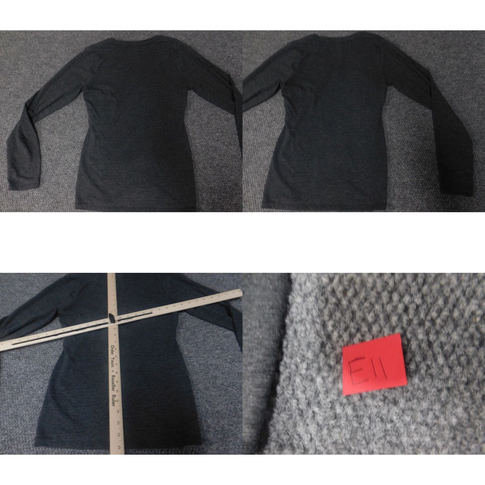 Vintage Dodo Blouse Shirt Women L Gray Cotton Stretch Pullover Casual Long Sleeve Collared Button Regular Basic Classic Vintage No Size L / US 10 / IT 46 - 8 Thumbnail