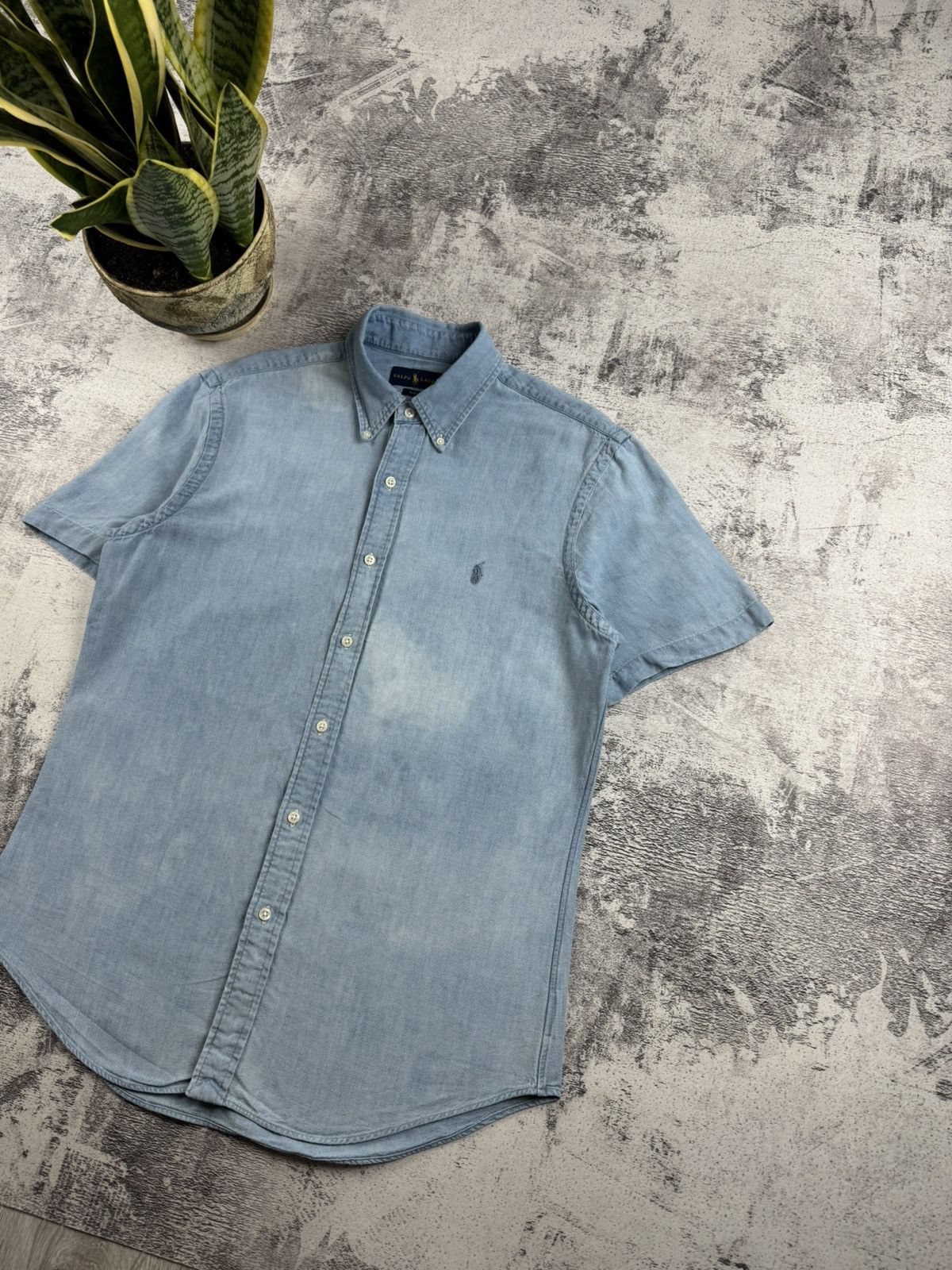 Polo Ralph Lauren Polo Ralph Lauren Denim Jeans Blank Button Shirt T Shirt Size US L / EU 52-54 / 3 - 3 Thumbnail