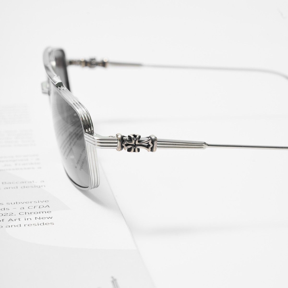 Chrome Hearts CHROME HEARTS LICK'N SHINY SILVER SUNGLASSES Size ONE SIZE - 3 Thumbnail