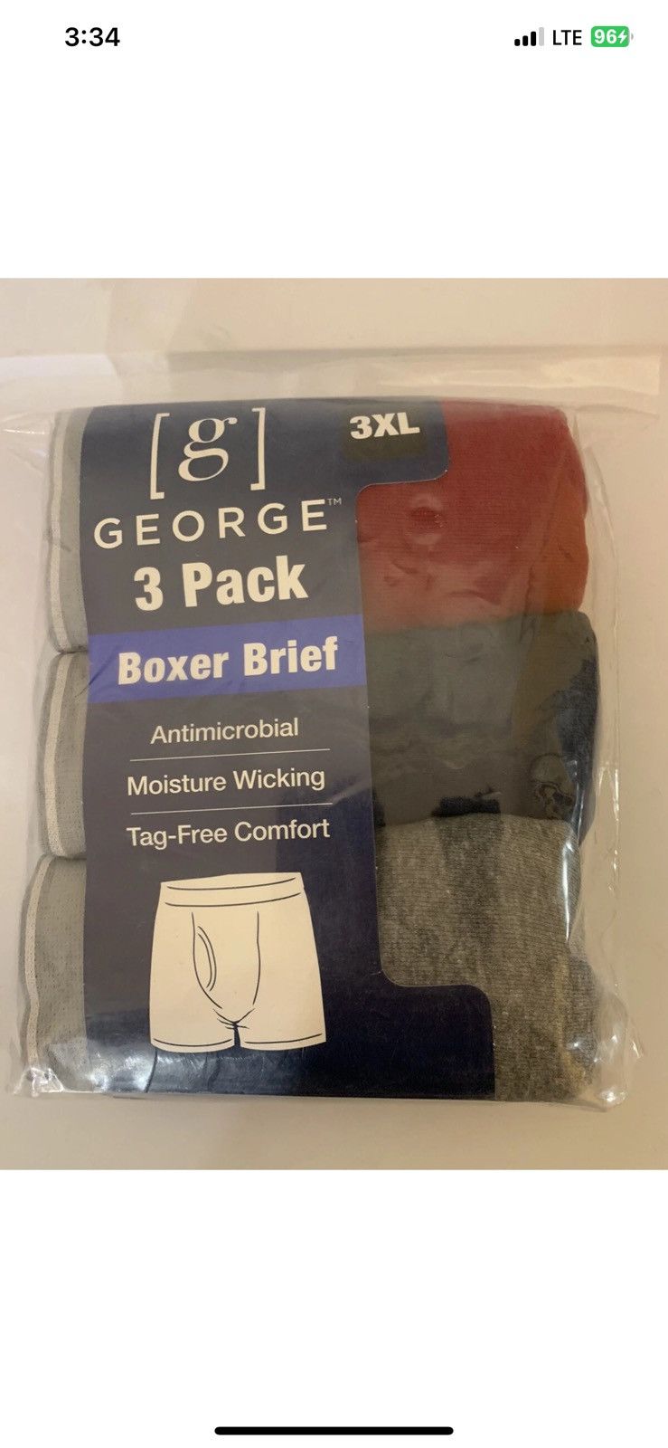 George George mens 3 XL boxer briefs antimicrobial Size US 44 / EU 60 - 5 Thumbnail