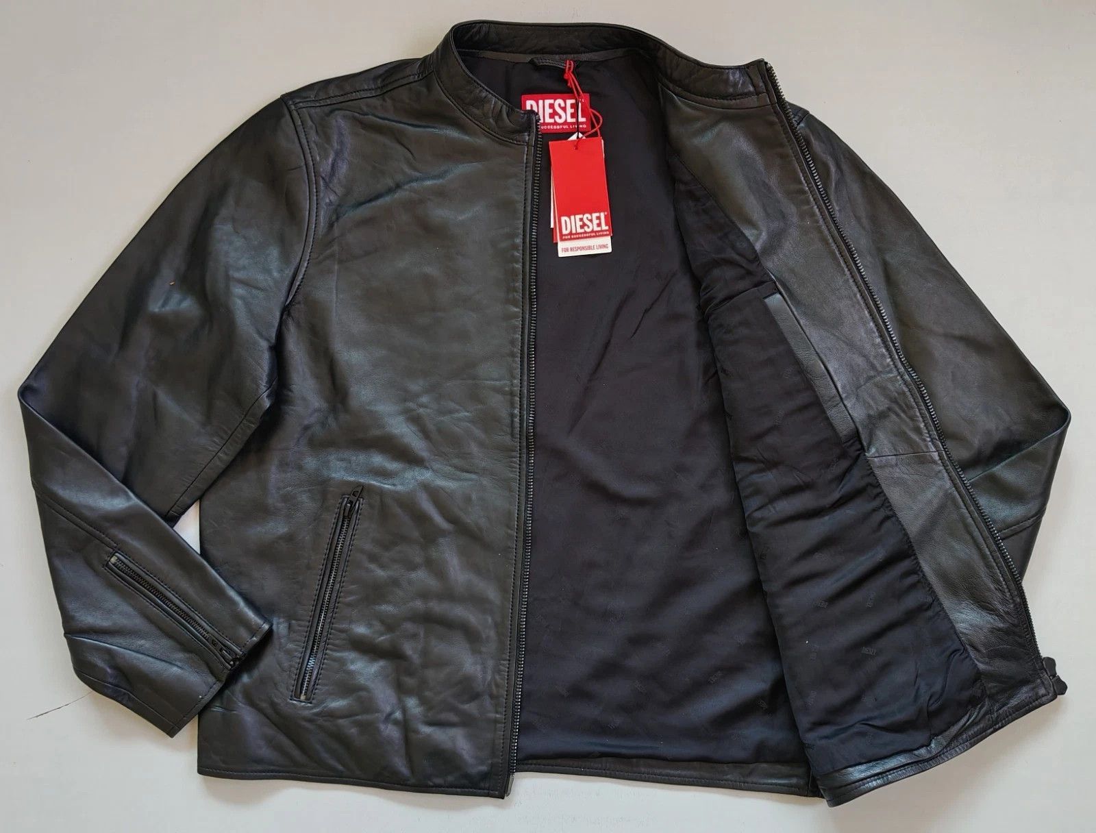 Diesel Diesel logo-embossed leather jacket FTP 5087 Size US L / EU 52-54 / 3 - 7 Thumbnail
