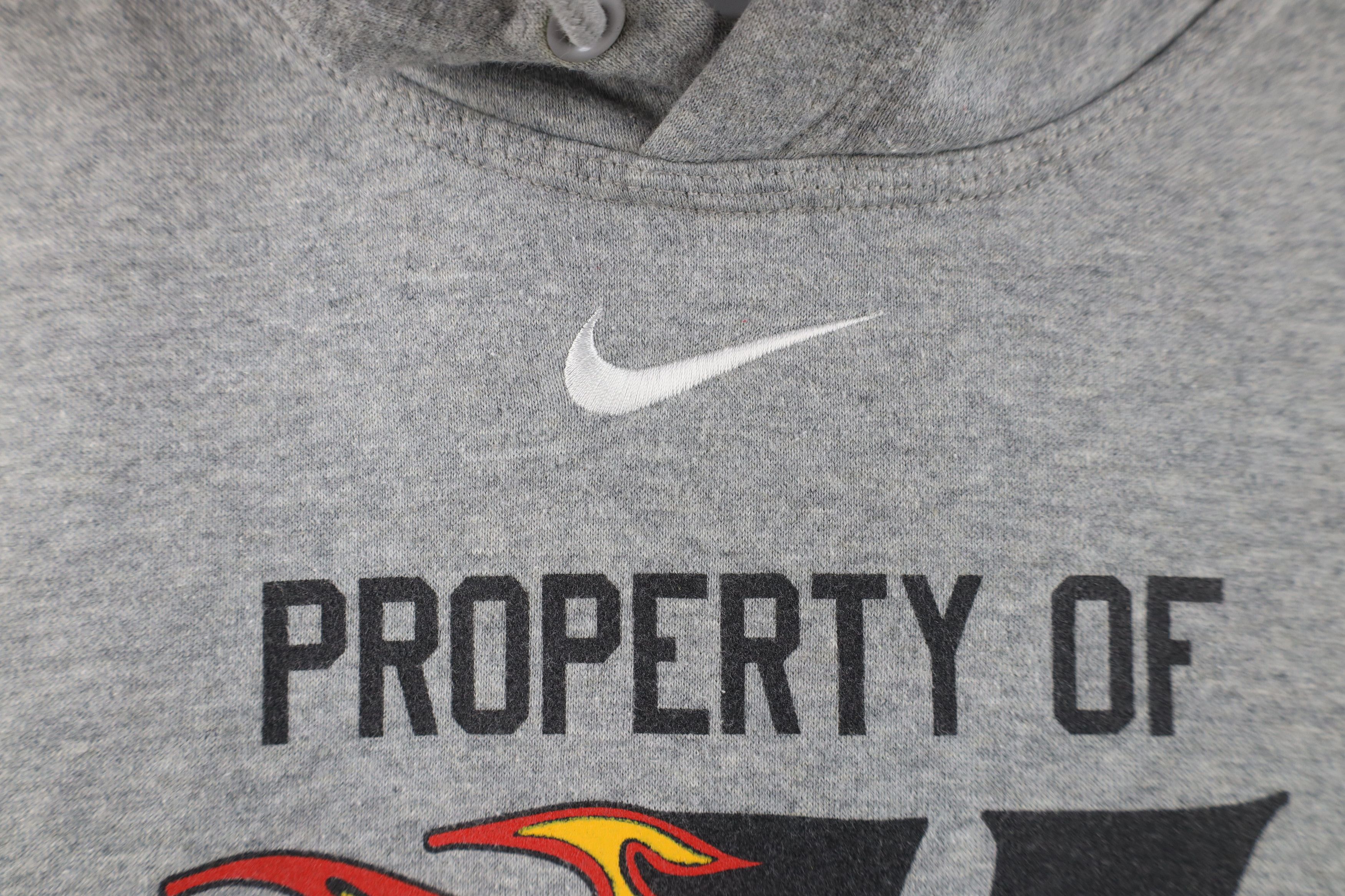 Nike Vintage Nike Center Swoosh Baseball Fire Flames Hoodie Gray Size US L / EU 52-54 / 3 - 4 Thumbnail