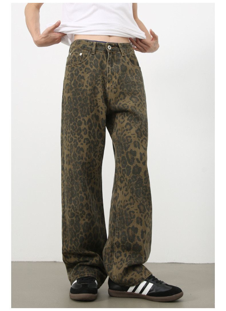 Japanese Brand × Jean American leopard camouflage vintage washed distressed jeans Size US 34 / EU 50 - 3 Thumbnail