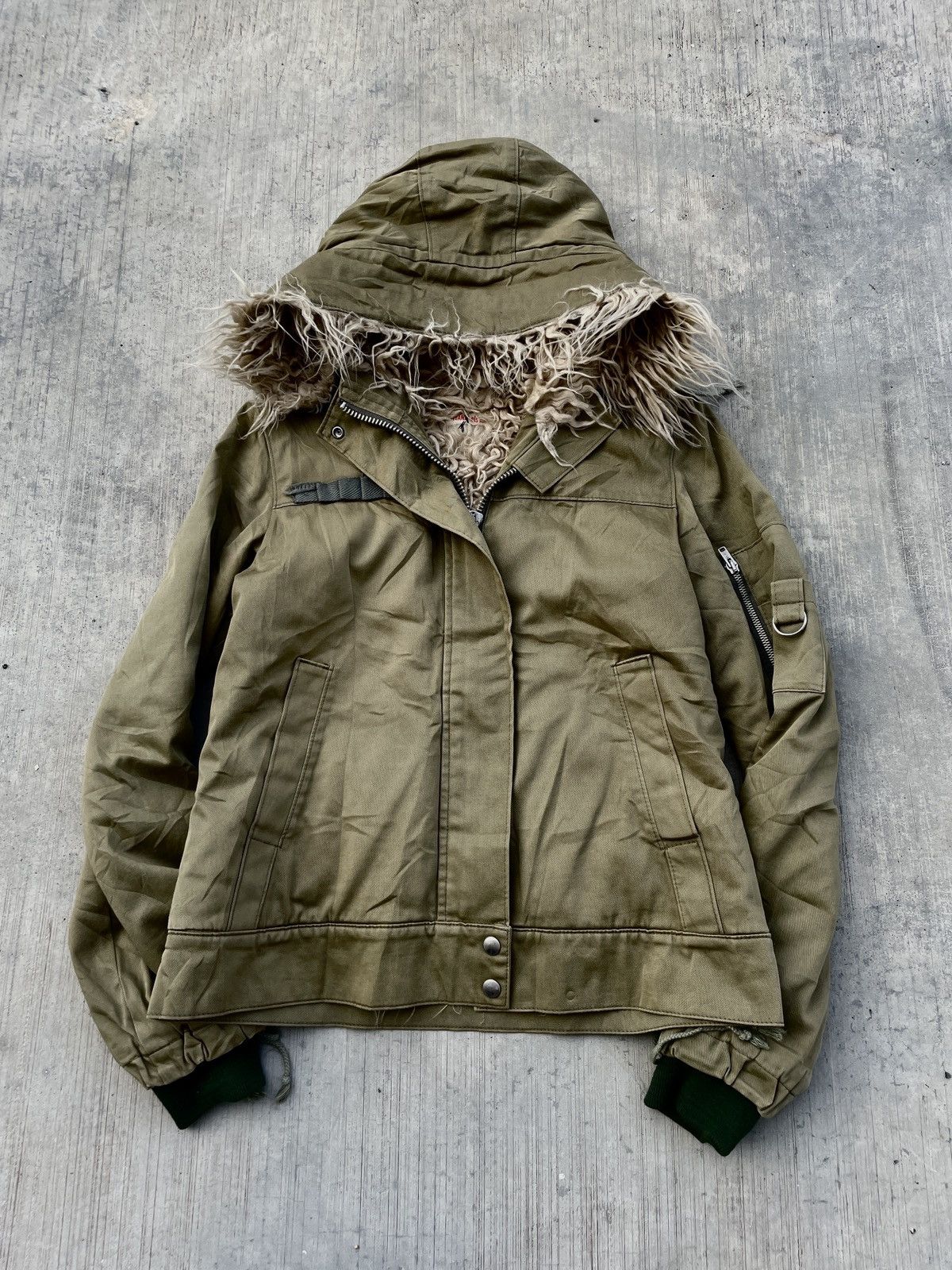 14th Addiction 💥RARE💥2000s JAPANESE BRAND IVANAHELSINKI FUR JACKET HOODIE Size M / US 6-8 / IT 42-44 - 1 Thumbnail