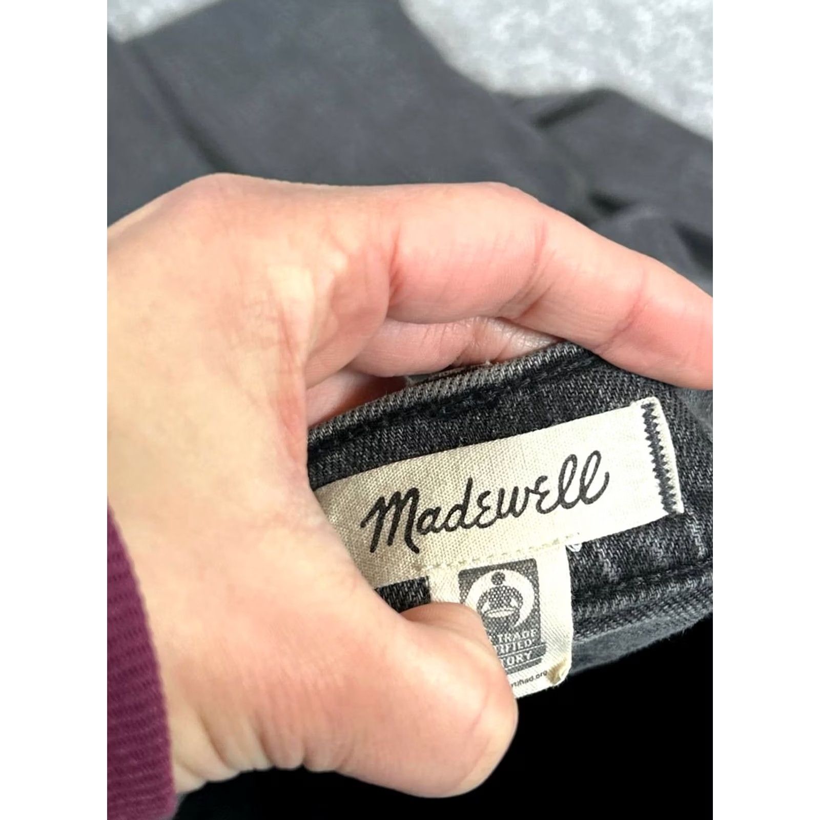 Madewell Madewell The Perfect Vintage Jeans Womens 28 Black Denim Knee Rip Edition 30x27 Size 28" / US 6 / IT 42 - 7 Thumbnail
