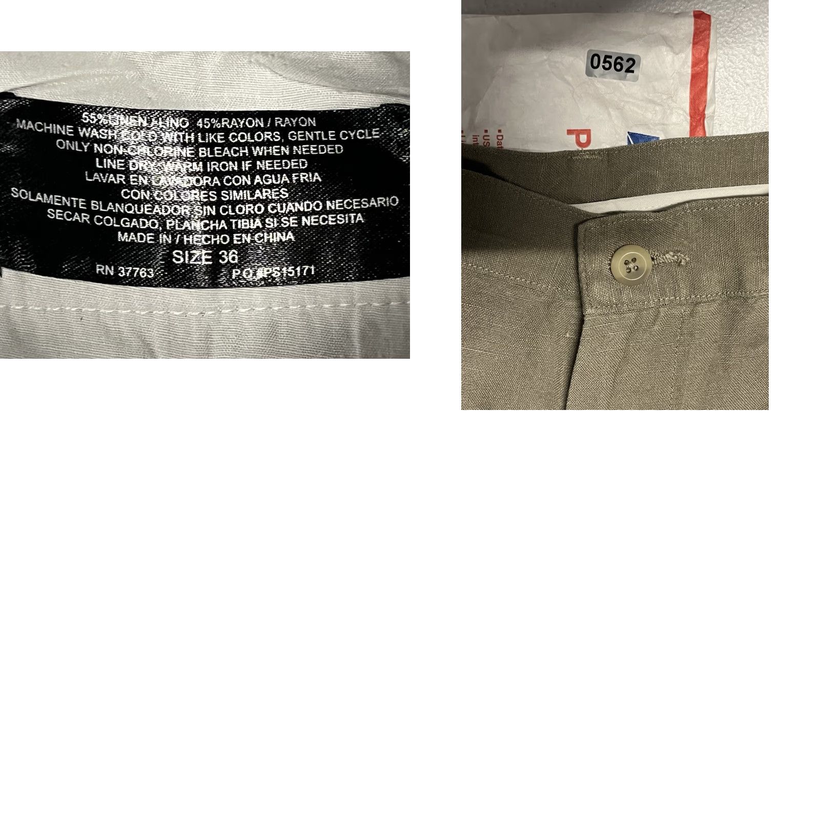 Perry Ellis Perry Ellis Portfolio Shorts Chinos Men 36 Tan Size 36 Regular Belted Linen Blend Solid Vintage-Free Golf Casual Travel Walking Shirt? Size US 36 / EU 52 - 8 Thumbnail