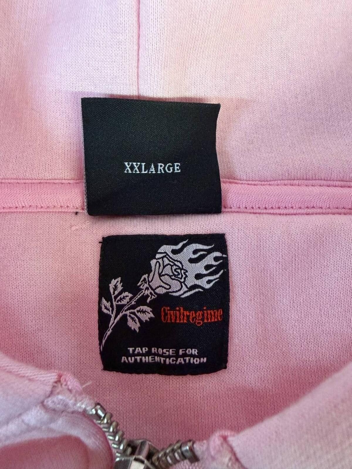Civil Regime Civil Regime Pink Full Zip Hoodie Streetwear Graphic XXL Size US XXL / EU 58 / 5 - 5 Thumbnail