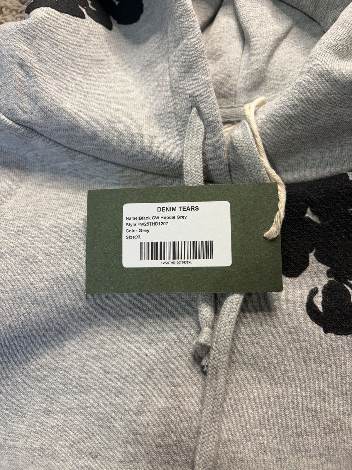 DENIM TEARS Denim Tears Black Cotton Wreath Hoodie Grey Size US XL / EU 56 / 4 - 9 Thumbnail