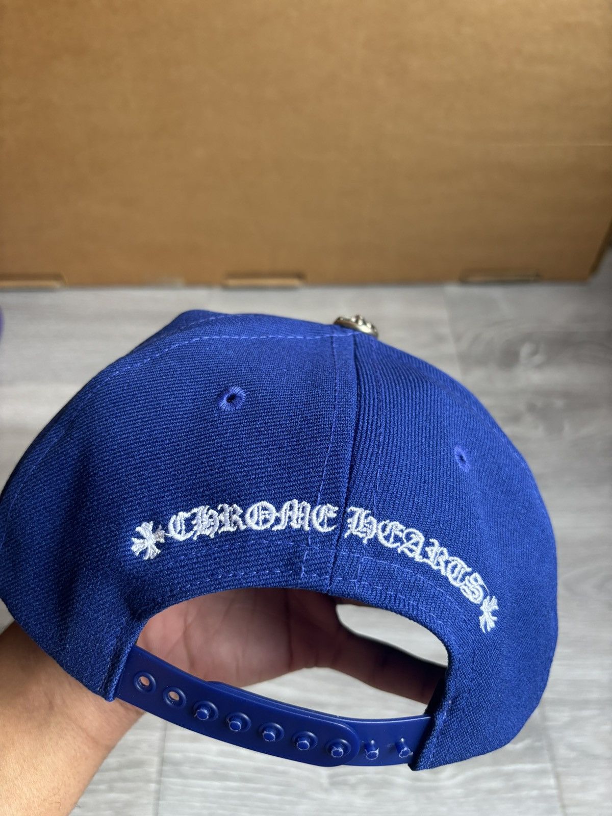 Chrome Hearts Chrome Hearts CH Baseball Cap Blue/White Snapback Hat Size ONE SIZE - 7 Thumbnail