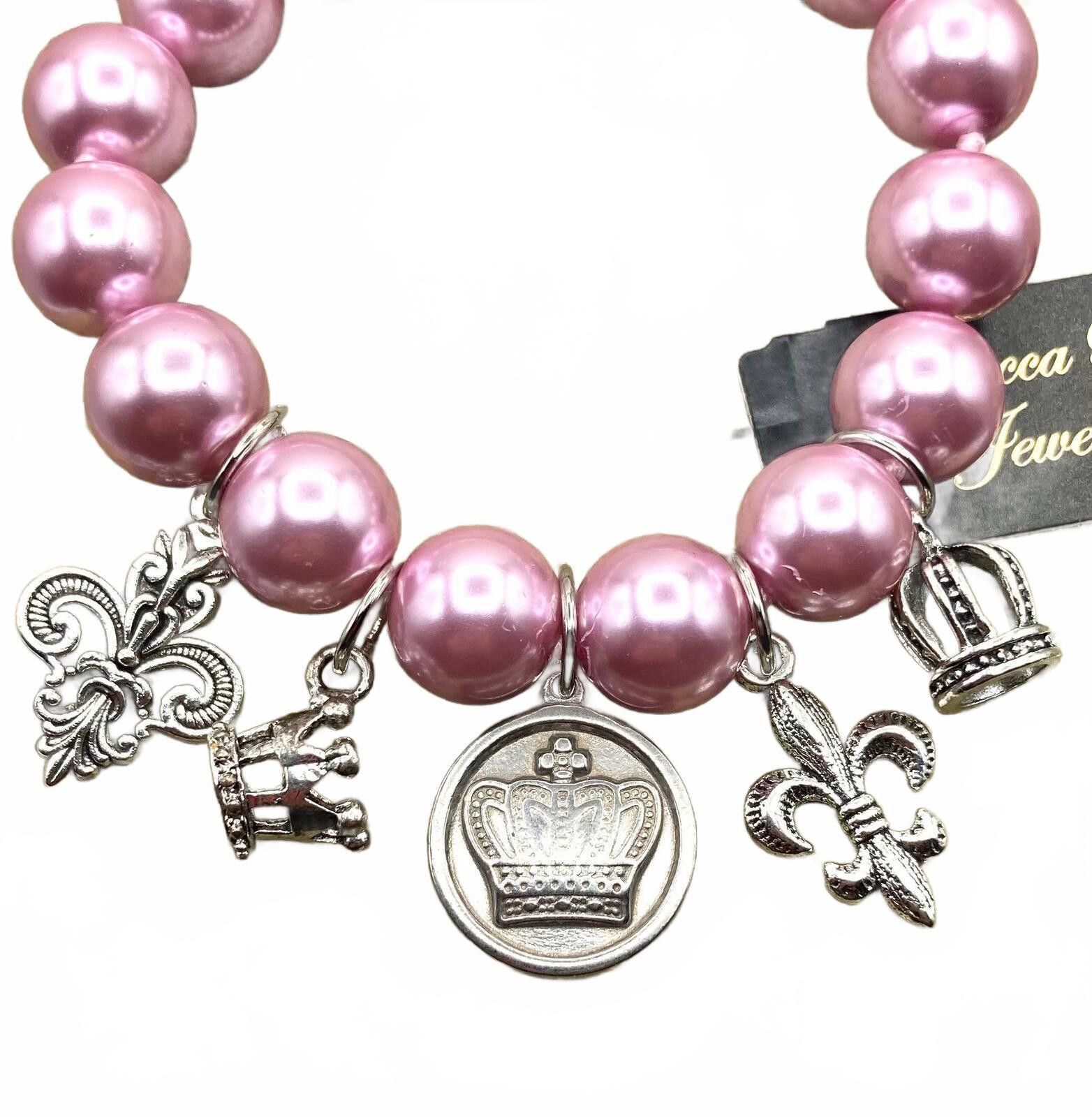 Other Boho Pink Pearl Charm Bracelet Size ONE SIZE - 2 Thumbnail