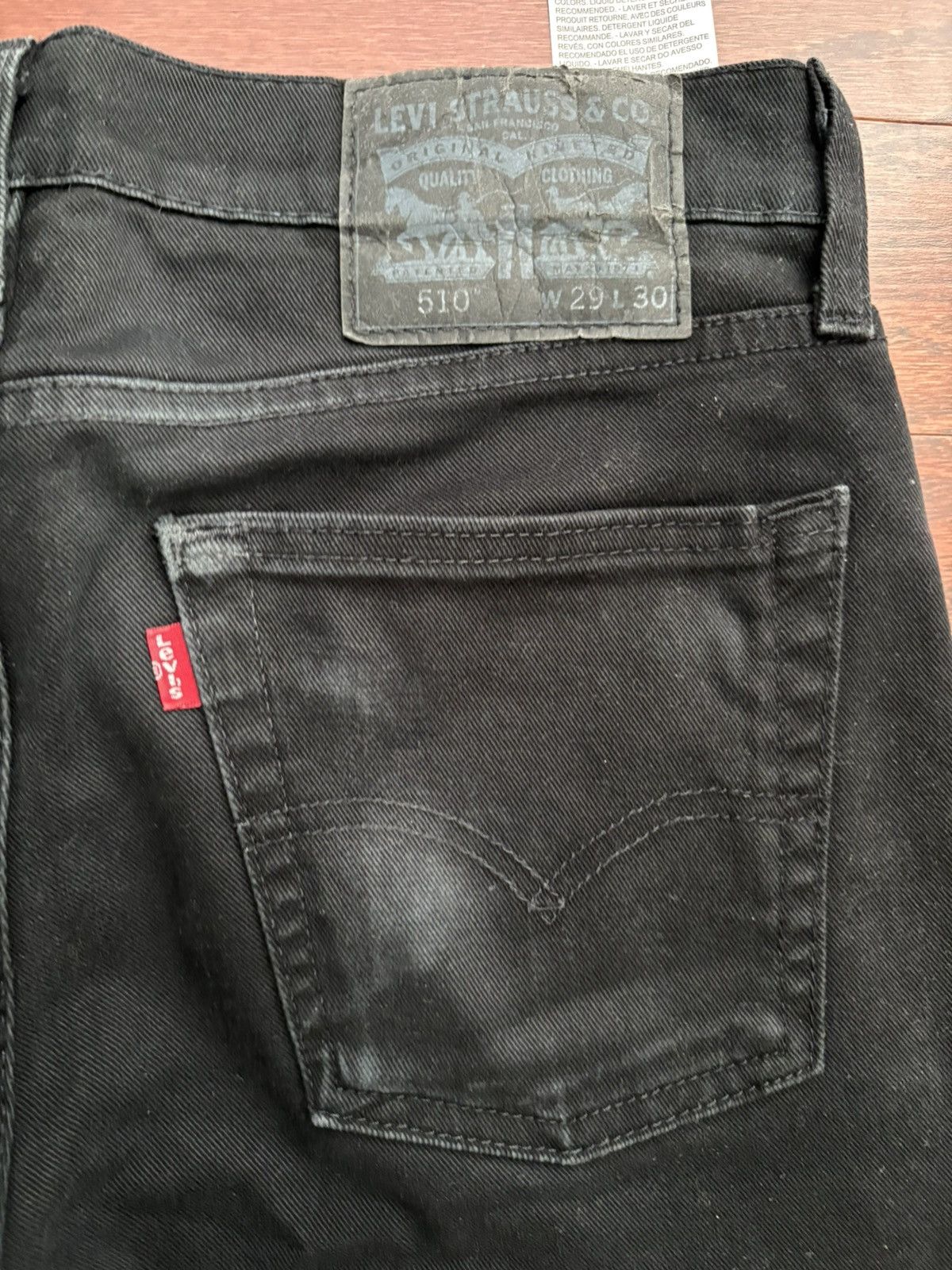 Levi's Levi’s Black 510 slim Jean distressed Size US 29 - 5 Thumbnail