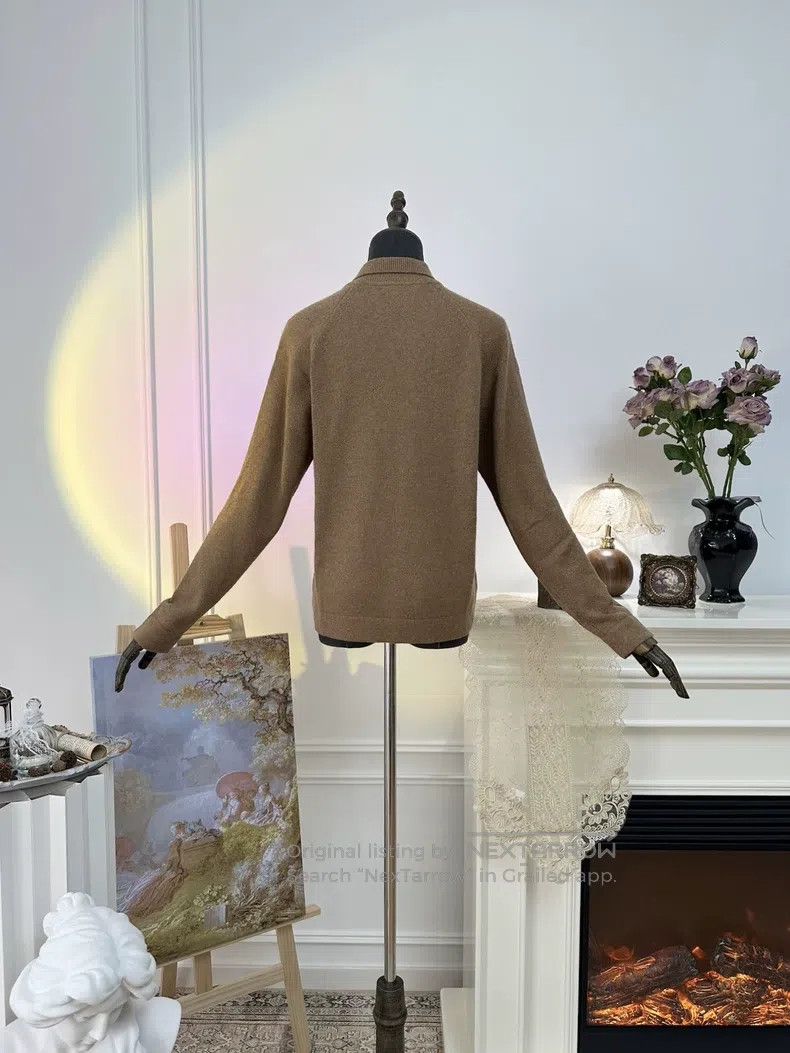 Hermes Hermes Autumn-Winter Knit Long Sleeve Jacket - Caramel Bro Size L / US 10 / IT 46 - 2 Thumbnail