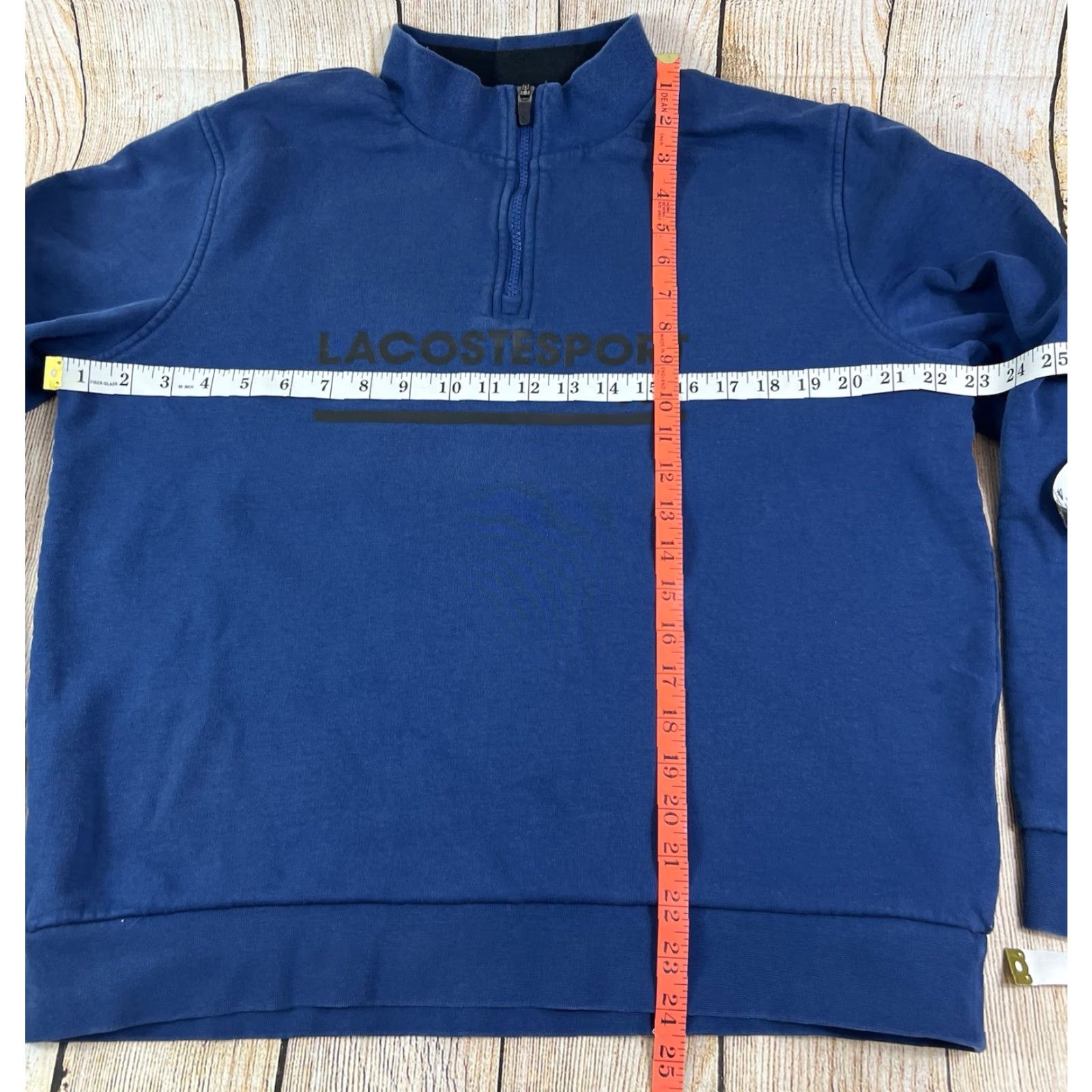 Lacoste VINTAGE Lacoste Sweatshirt 1/4 Zip Pullover Fleece Logo Blue XL Mens Regular Mock Neck Pullover Preppy Sweatshirt Size US XL / EU 56 / 4 - 5 Thumbnail