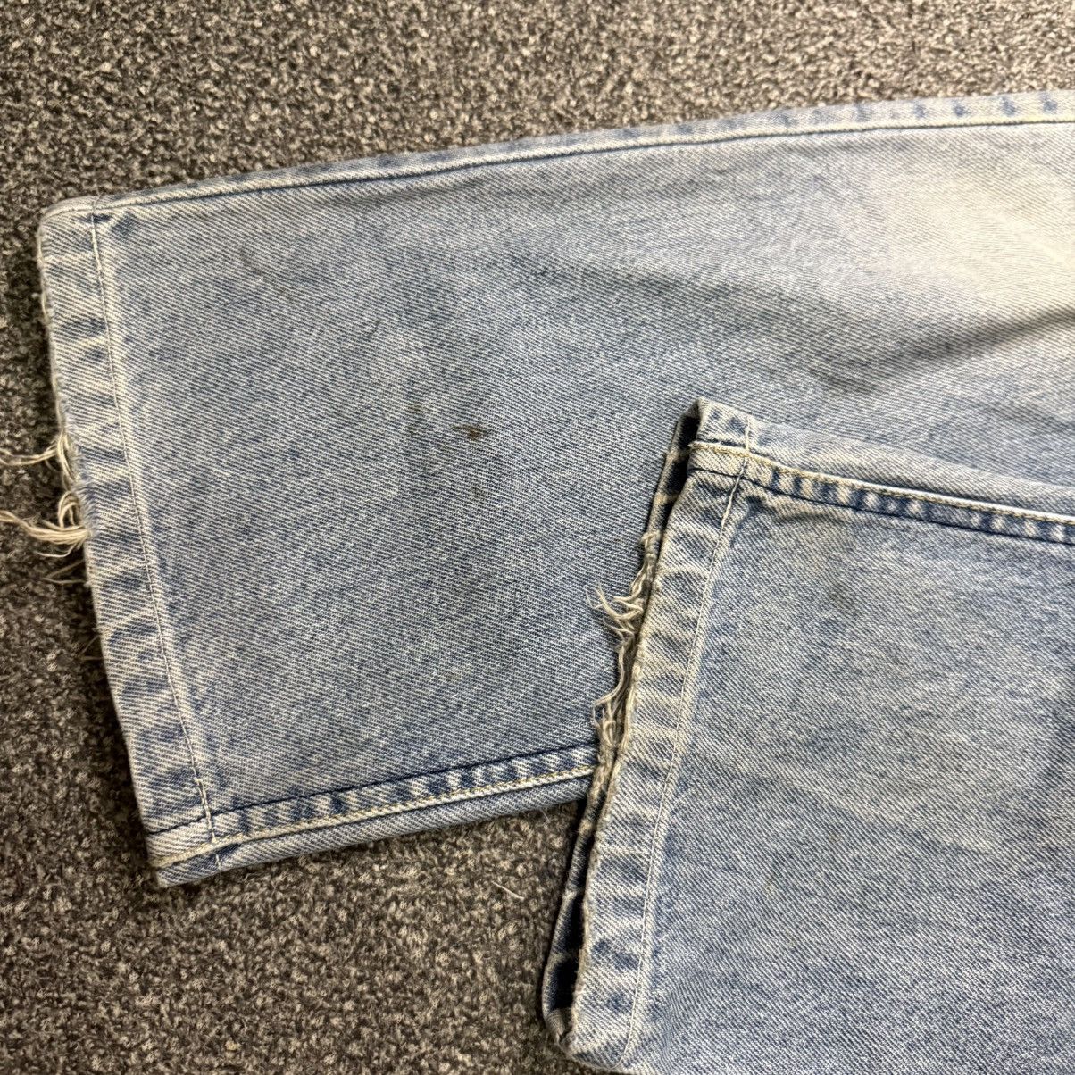 Cowboy Equipment Vintage 90s Lee Usa Thrashed Jeans Size US 32 / EU 48 - 6 Thumbnail