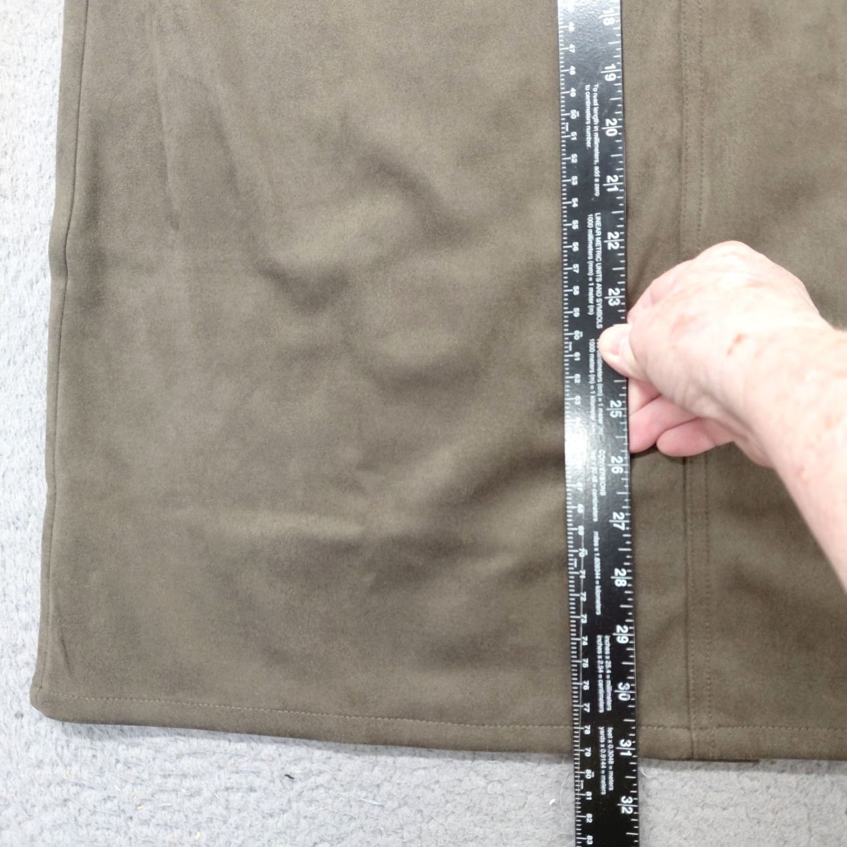 J. Jill VINTAGE J.Jill Suede Skirt Womens Size 20 Maxi Vent Back Slit Brown Olive Fall Mens Womens Girl Boy? Size 42" / US 20 - 6 Thumbnail