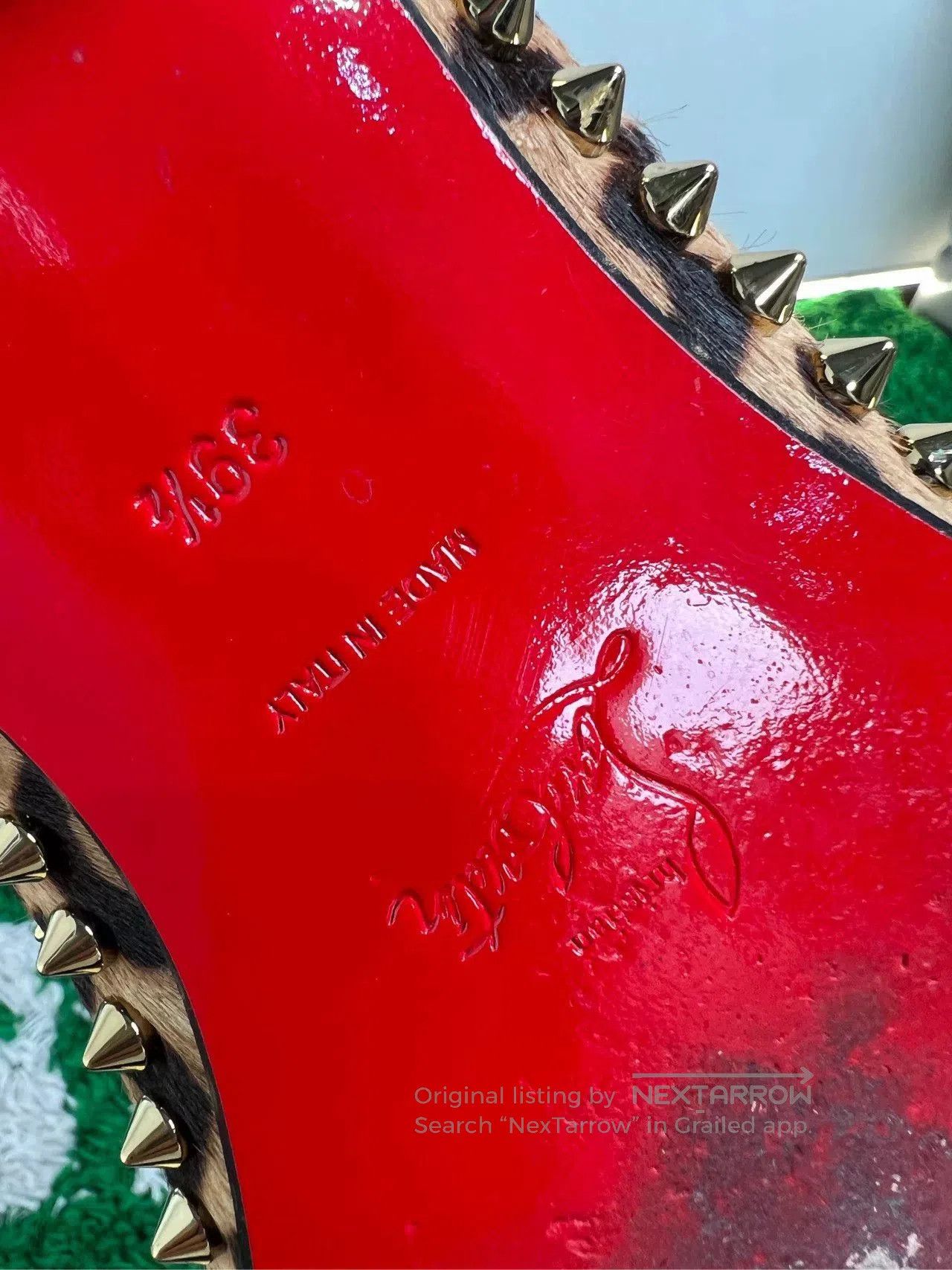 Christian Louboutin Christian Louboutin Leopard Gold Stud Red Sole. Size US 8.5 / IT 38.5 - 6 Thumbnail