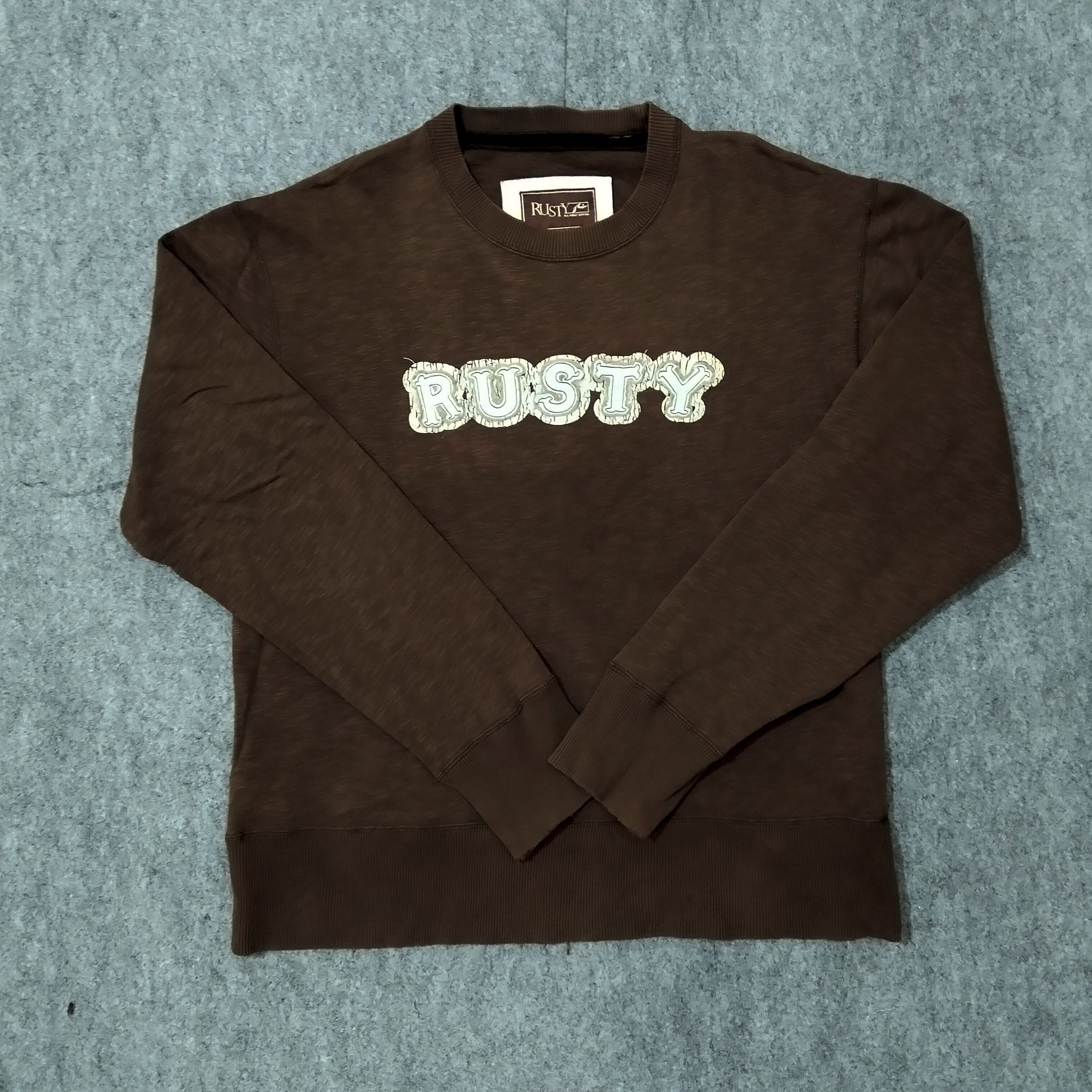 Rusty × Vintage 🔥 90s RUSTY All About Surfing Crewneck Sweatshirt 🔥 Size US L / EU 52-54 / 3 - 11 Thumbnail