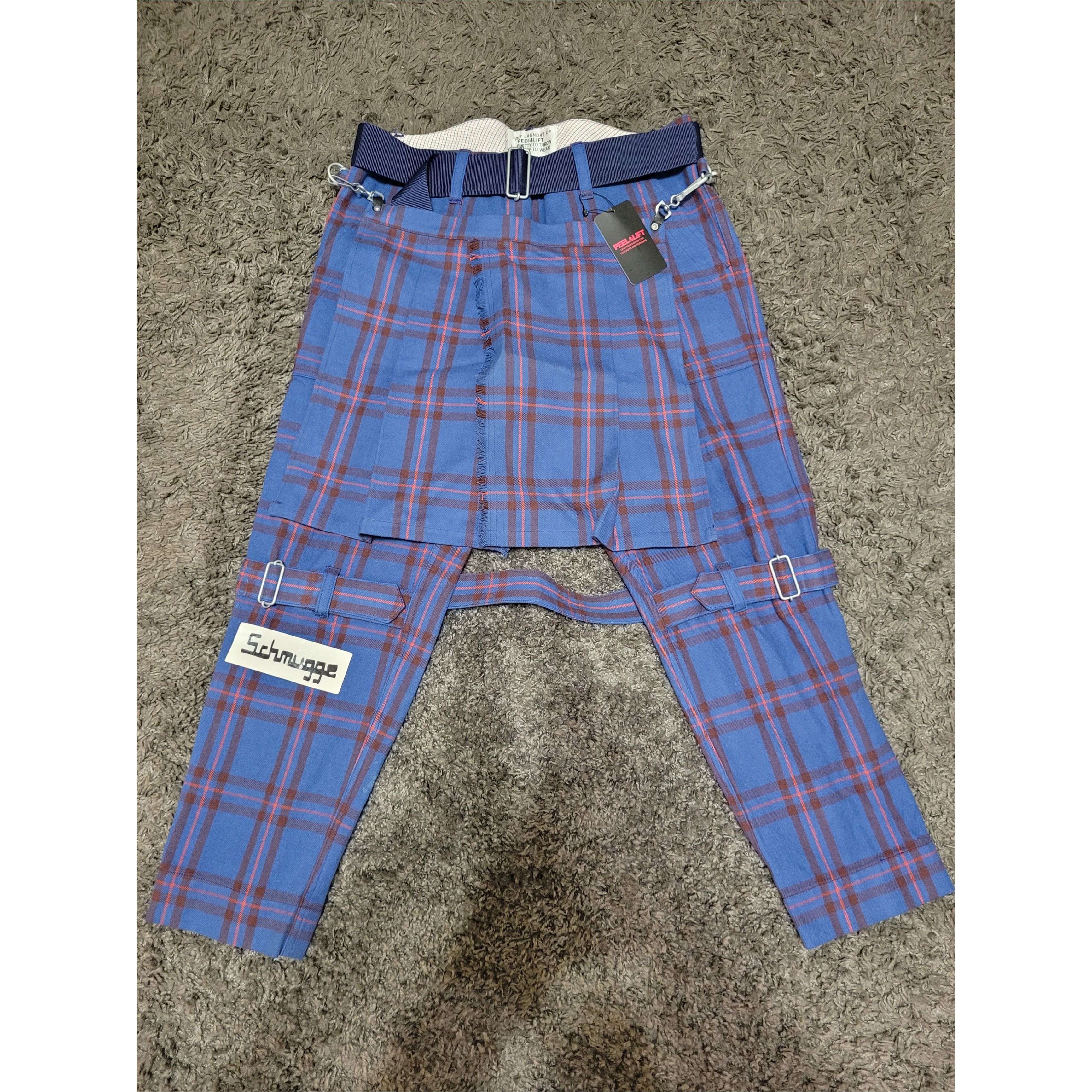 PEEL&LIFT PEEL&LIFT ELLIOT TARTAN PLAID BONDAGE PANTS MODERN KILT Size US 34 / EU 50 - 3 Thumbnail