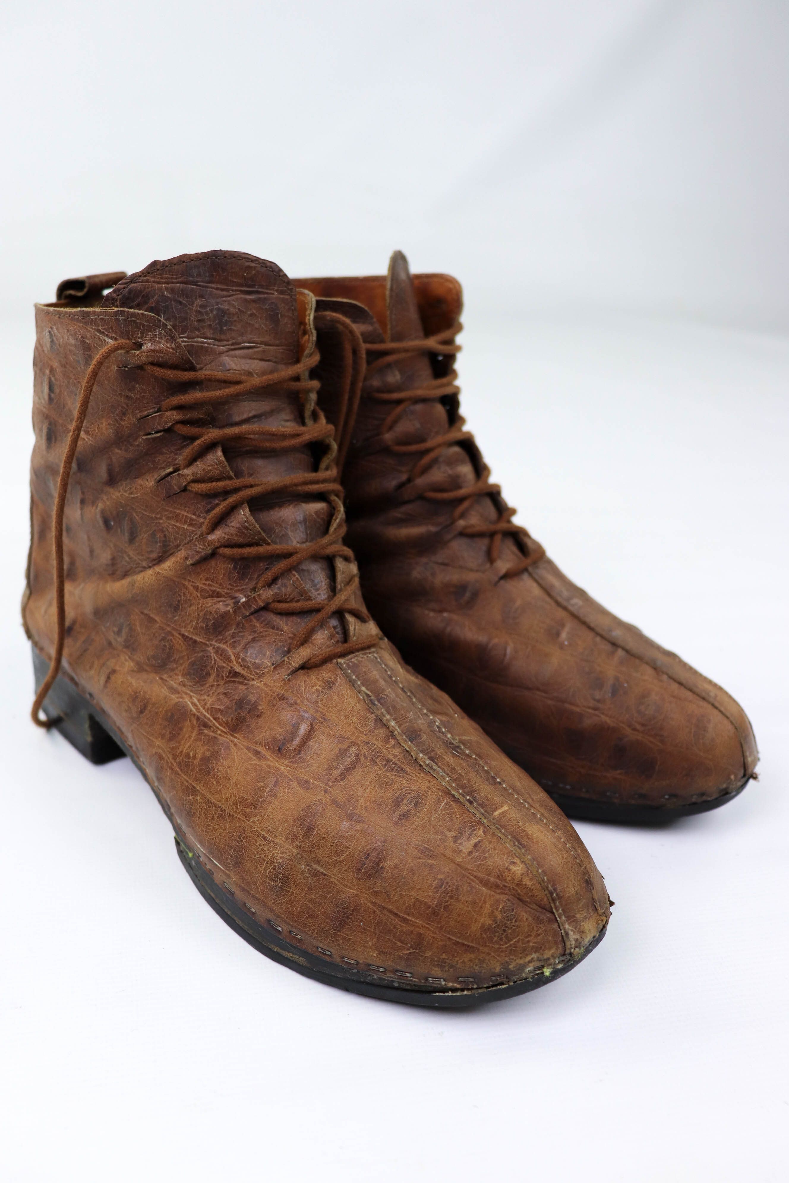 Vintage Jan Jansen Vintage Distressed Crocodile Leather Boots Size US 8 / EU 41 - 8 Thumbnail