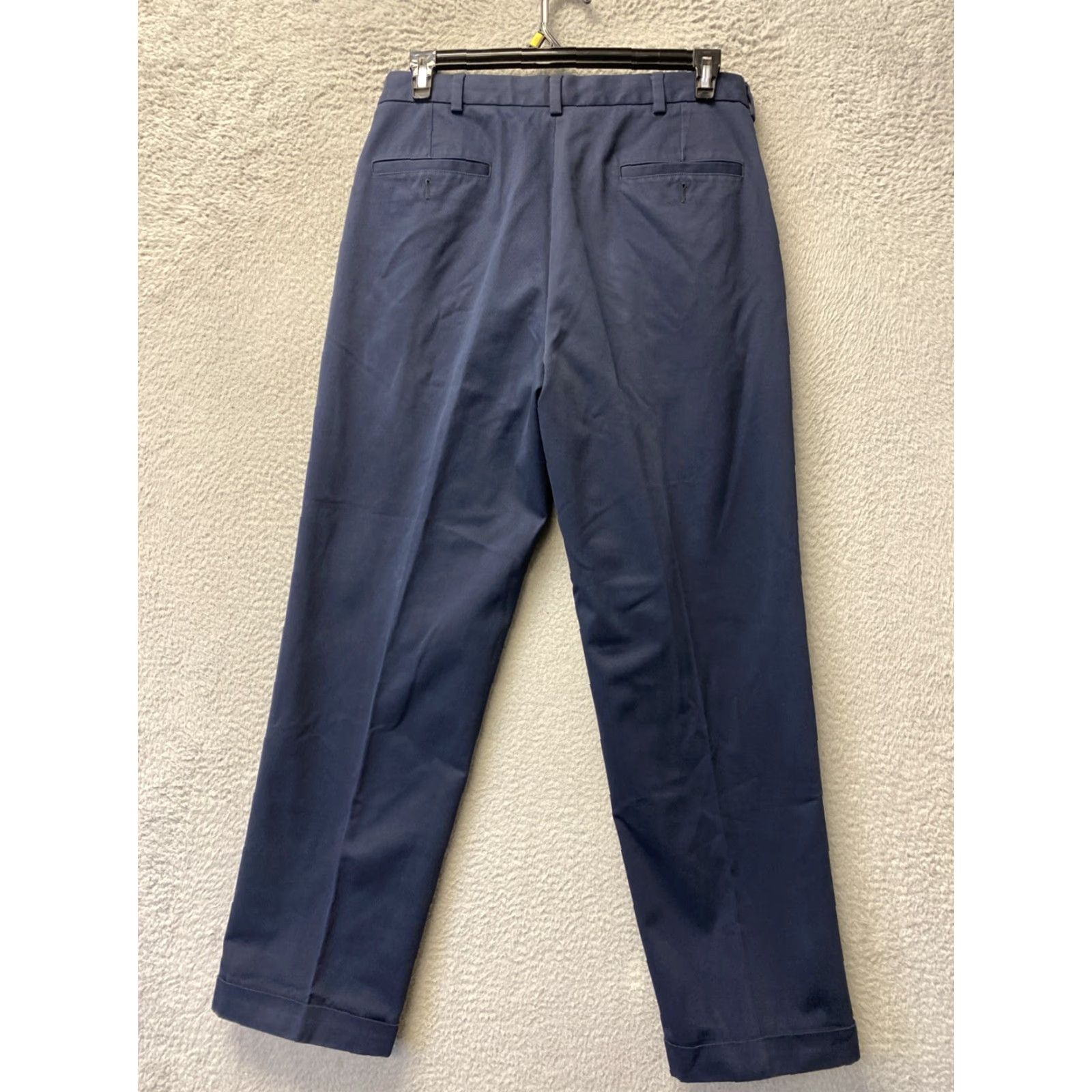 Brooks Brothers Brooks Brothers Chino Pants Men 34x33.5 Navy Pleated Straight Leg Dress Pants Mens 34 Navy Size US 34 / EU 50 - 6 Thumbnail
