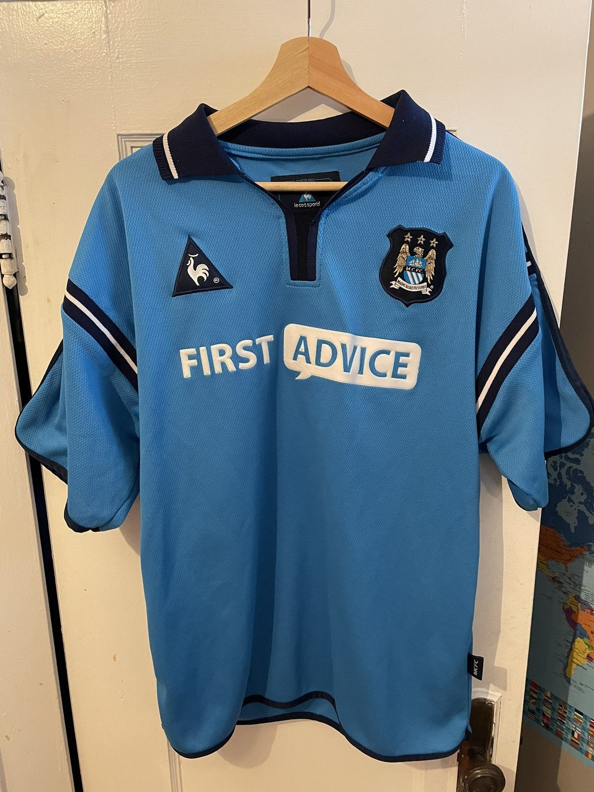 Maillot Manchester City Le Coq Sportif Domicile 1999-2001 - Taille Enfant 26/28