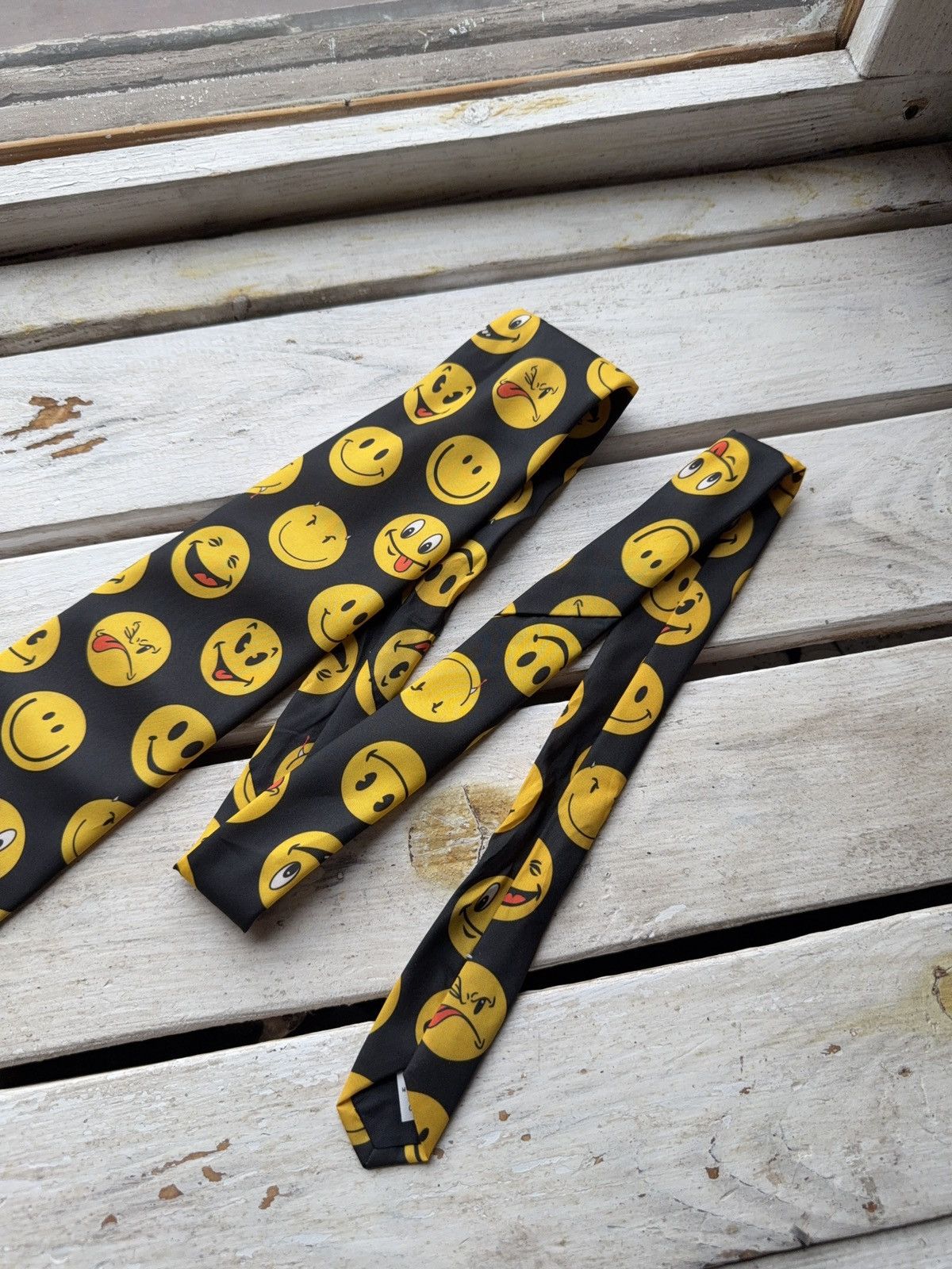 Vintage Vintage Retro 1995 SMILEY FACES Ralph Marlin USA tie Size ONE SIZE - 3 Thumbnail
