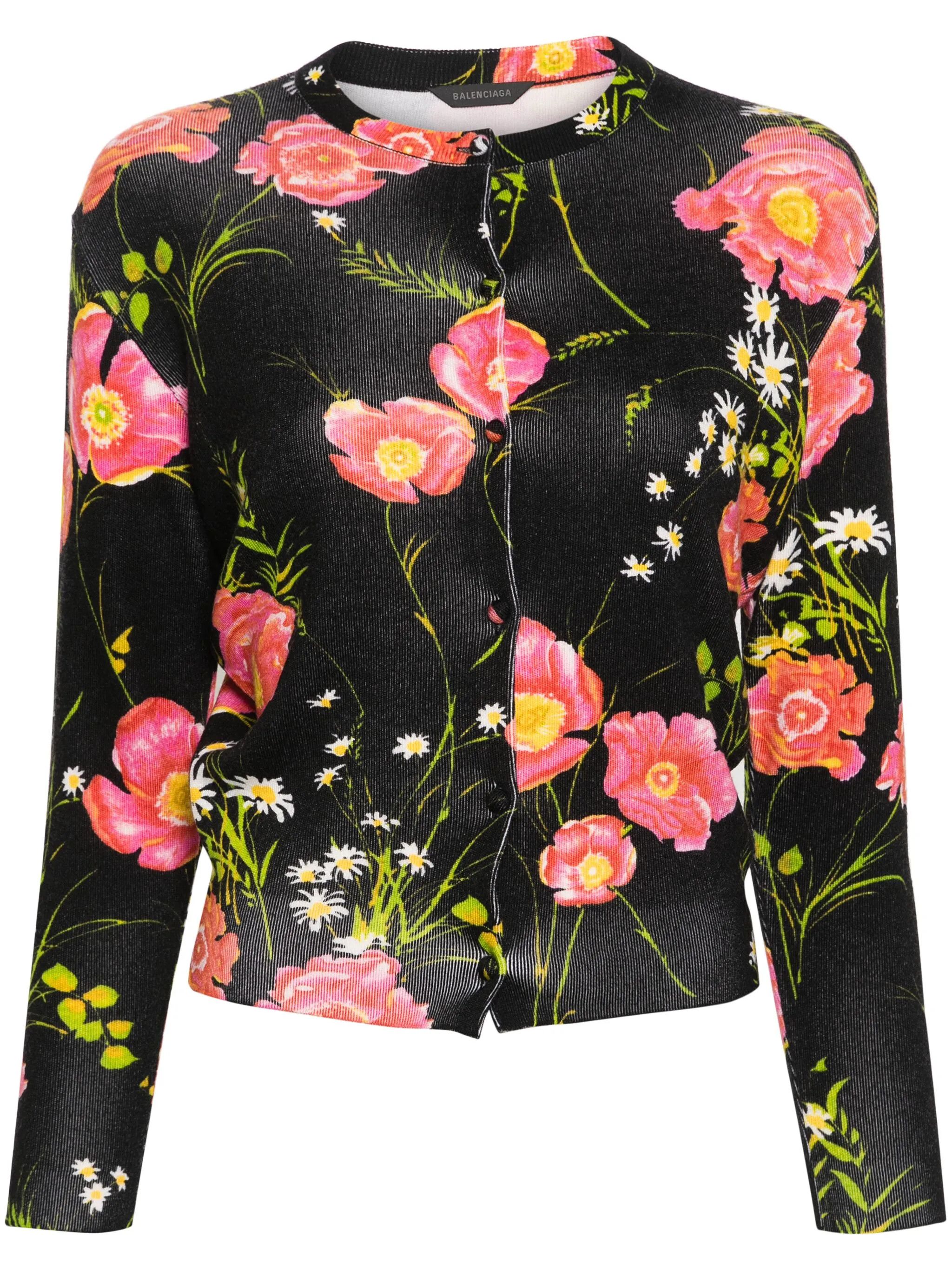 Balenciaga o1y0625 Cardigan in Multicolor Size S / US 4 / IT 40 - 1 Thumbnail
