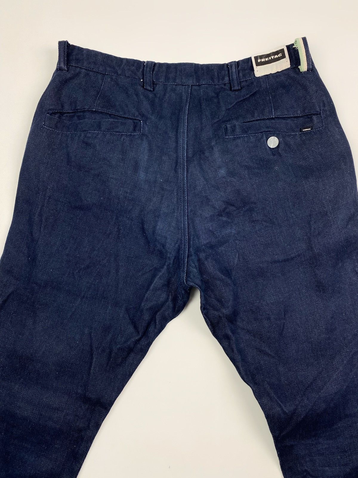 Freitag Freitag E550-18 Male Dark Blue Linen Work Pants Size US 31 - 10 Thumbnail