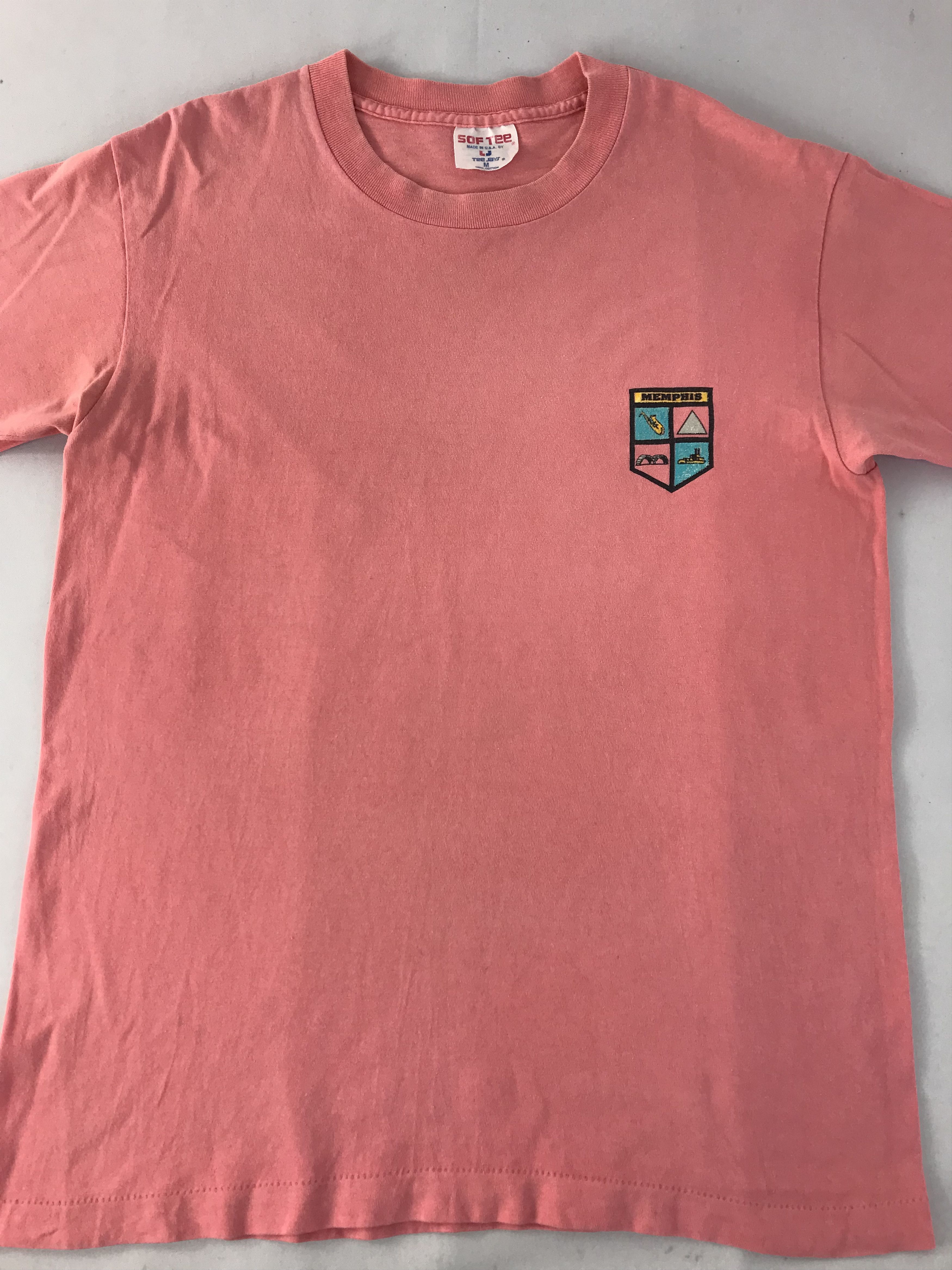 Vintage MEMPHIS Sof Tee By Tee Jays Classic Printed Tee T-Shirt Size US M / EU 48-50 / 2 - 3 Thumbnail