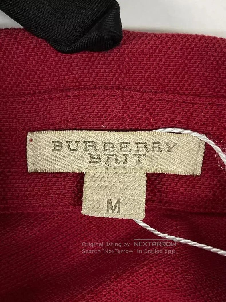 Burberry Burberry Red Embroidered Long Sleeve Polo. Size US M / EU 48-50 / 2 - 5 Thumbnail