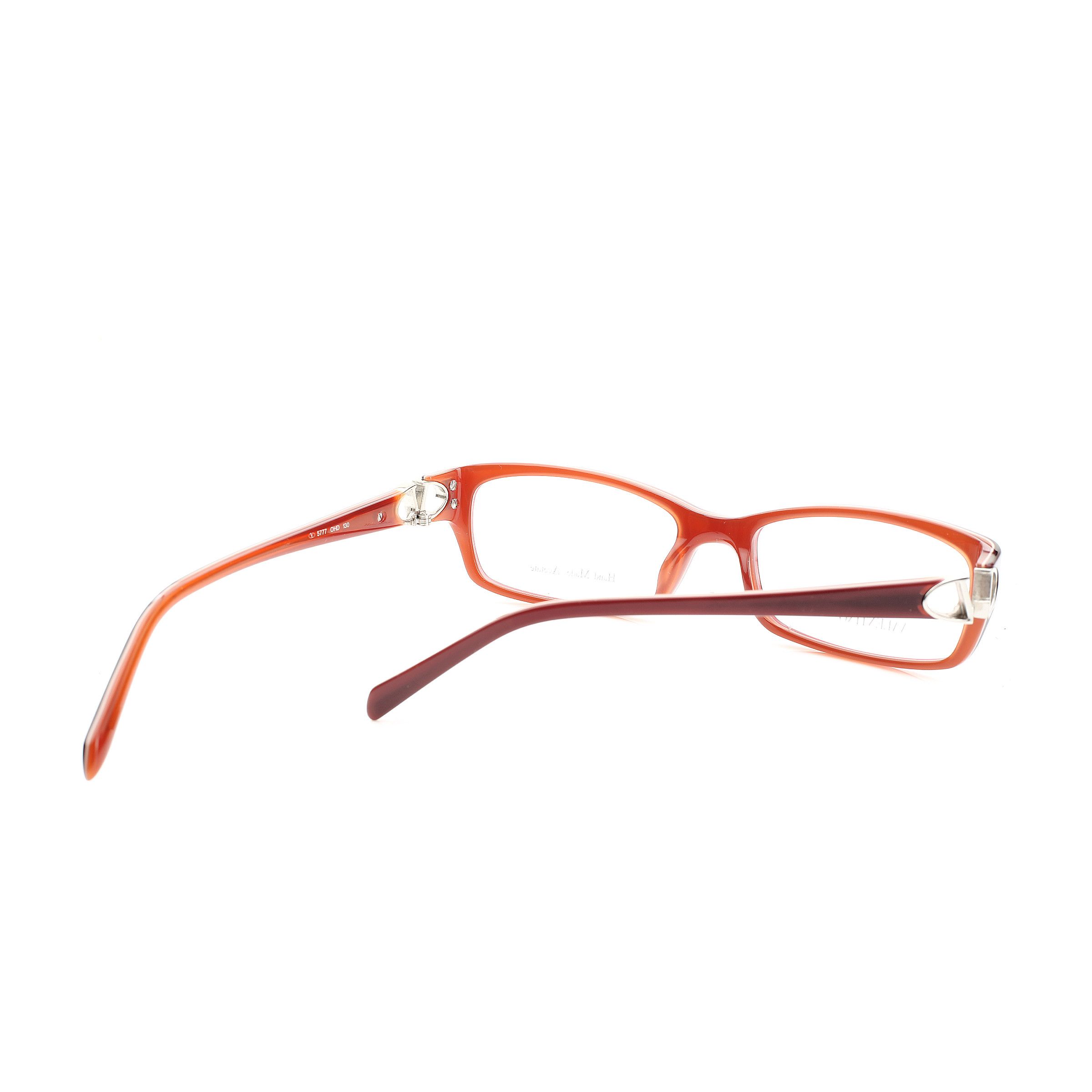 Valentino Valentino '00s Signature Red Plastic Glasses Size ONE SIZE - 2 Thumbnail