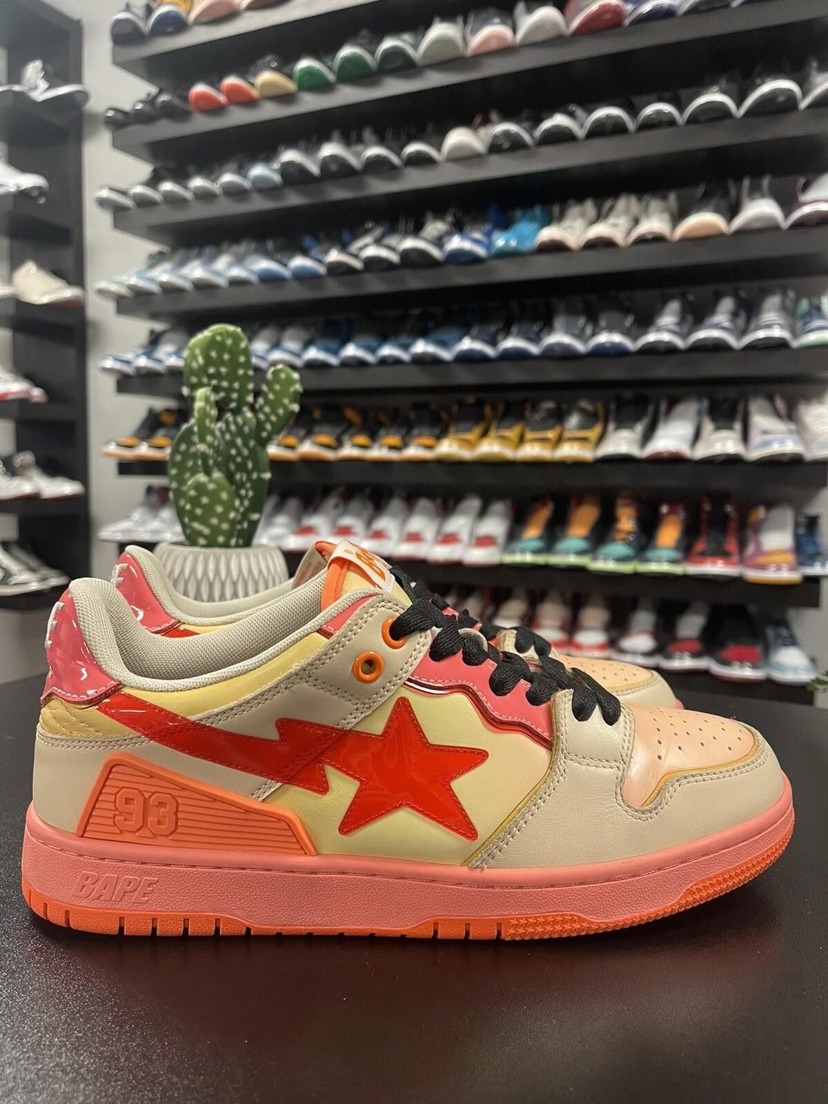 Bape Size 8 - A Bathing Ape Bapesta Orange 1130191003 Size US 8 / EU 41 - 3 Thumbnail