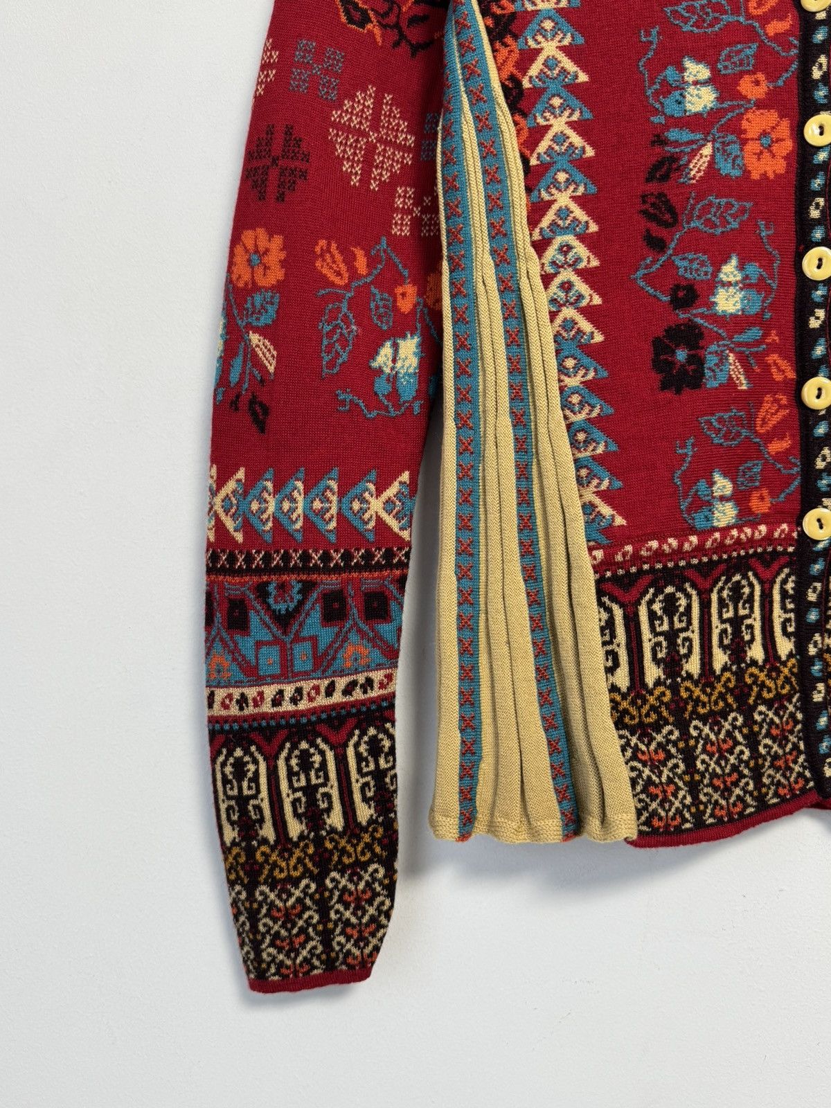 Other IVKO Colorful Knit Cardigan Ethnic Pattern Boho Wool Blend Size XS / US 0-2 / IT 36-38 - 4 Thumbnail
