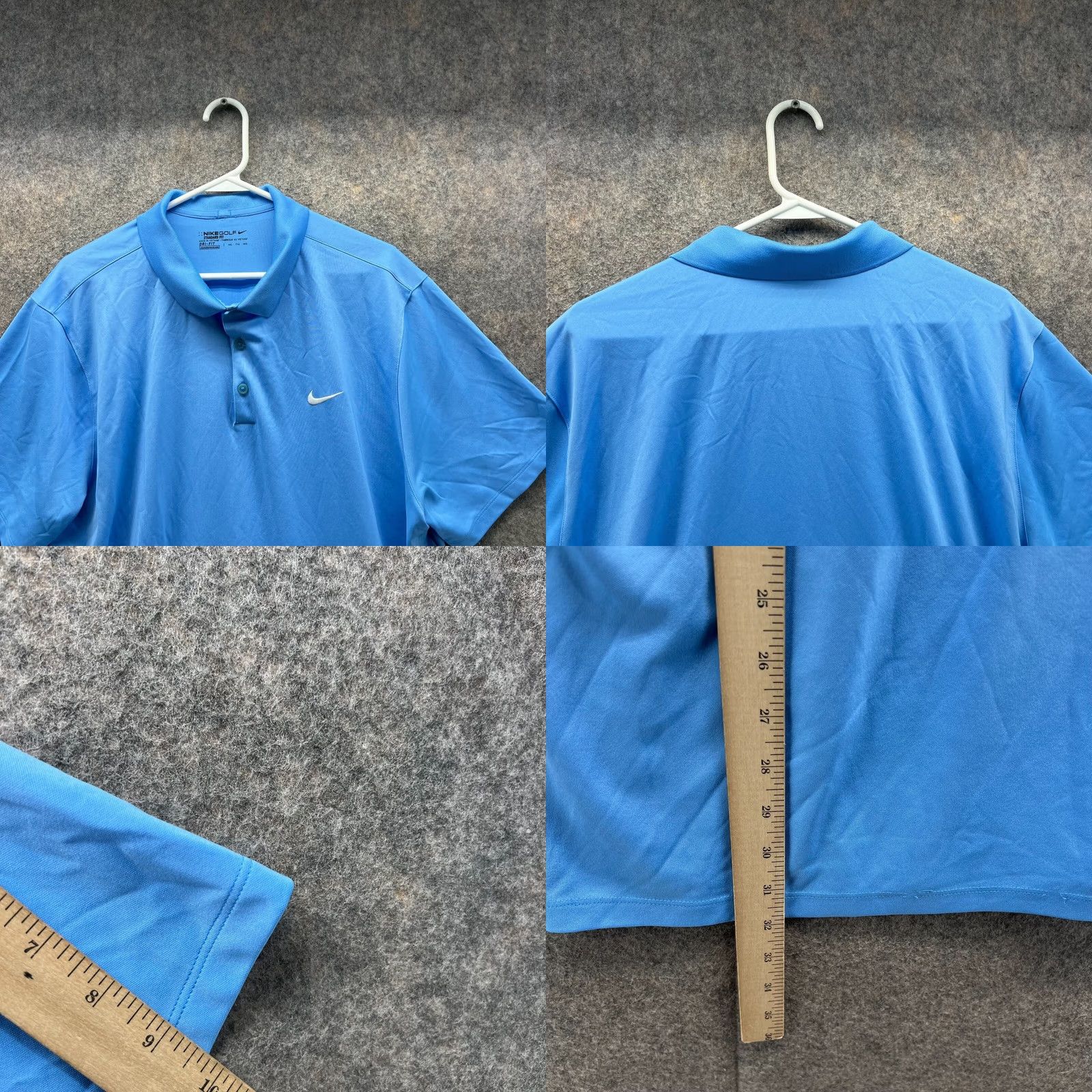 Nike Nike Polo Shirt Men -Athletic Dri Fit Golf Blue Fabric Blended Polyester Mens 2XL Size US XXL / EU 58 / 5 - 8 Thumbnail
