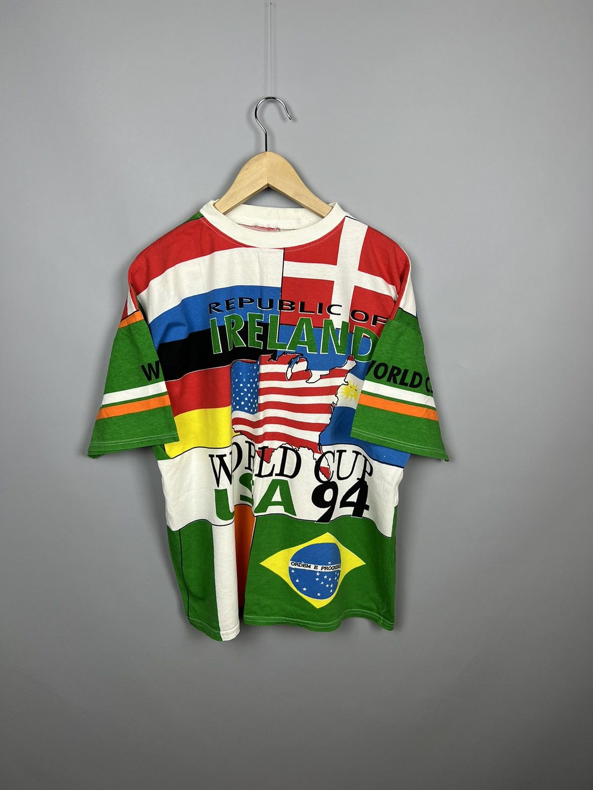 Vintage IRELAND FOOTBALL WORLD CUP 94 USA T-Shirt Soccer 90s