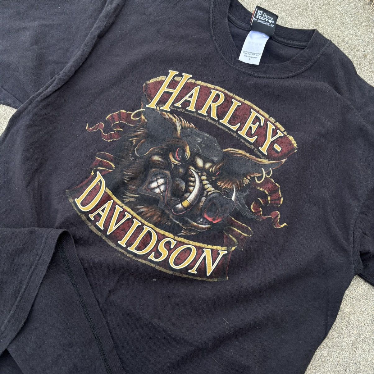 Harley Davidson × Vintage Harley Davidson Hawg Biker Shirt Size US L / EU 52-54 / 3 - 2 Thumbnail