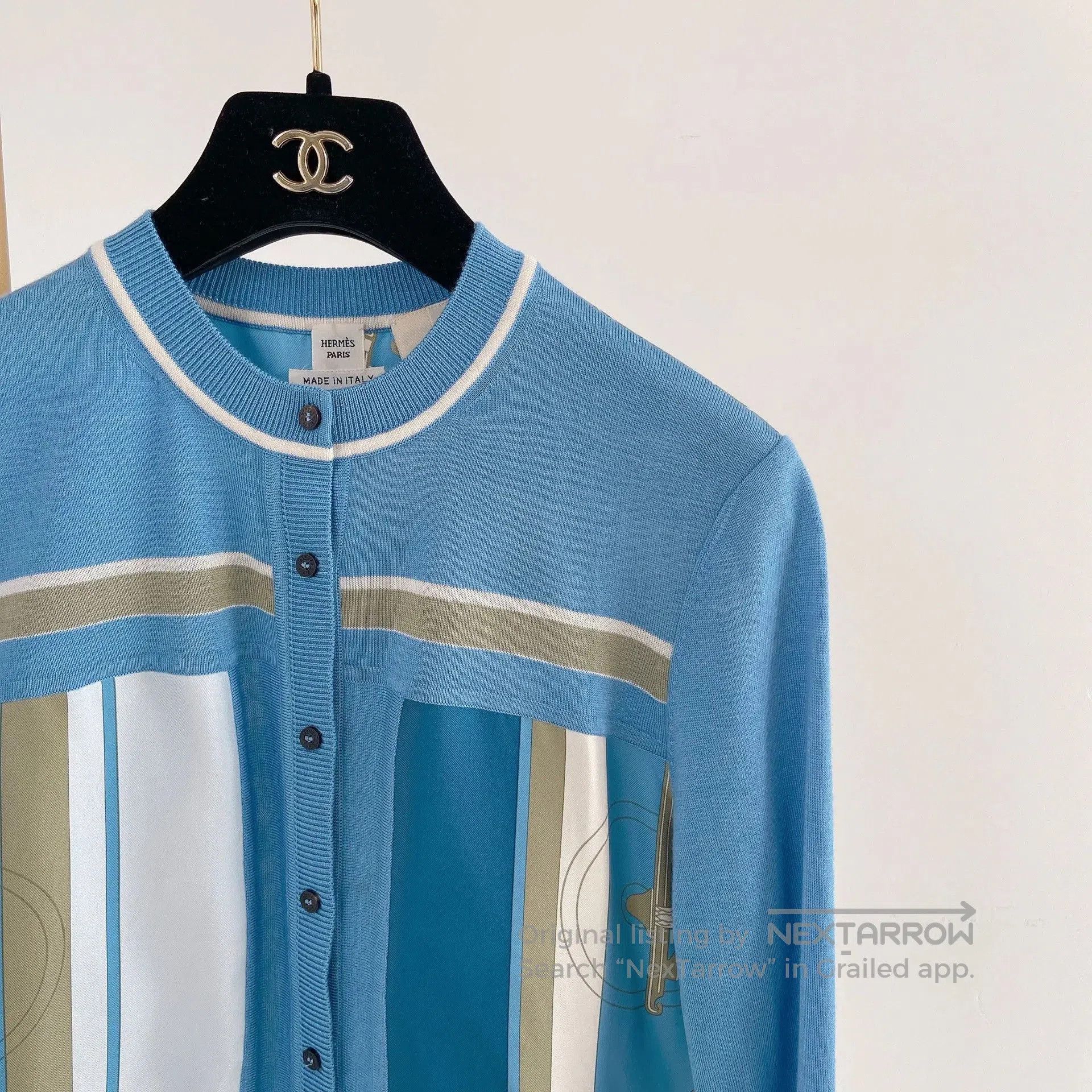 Hermes Hermes Blue Silk Shirt Size 34. Size XXS / US 00 / IT 34 - 3 Thumbnail