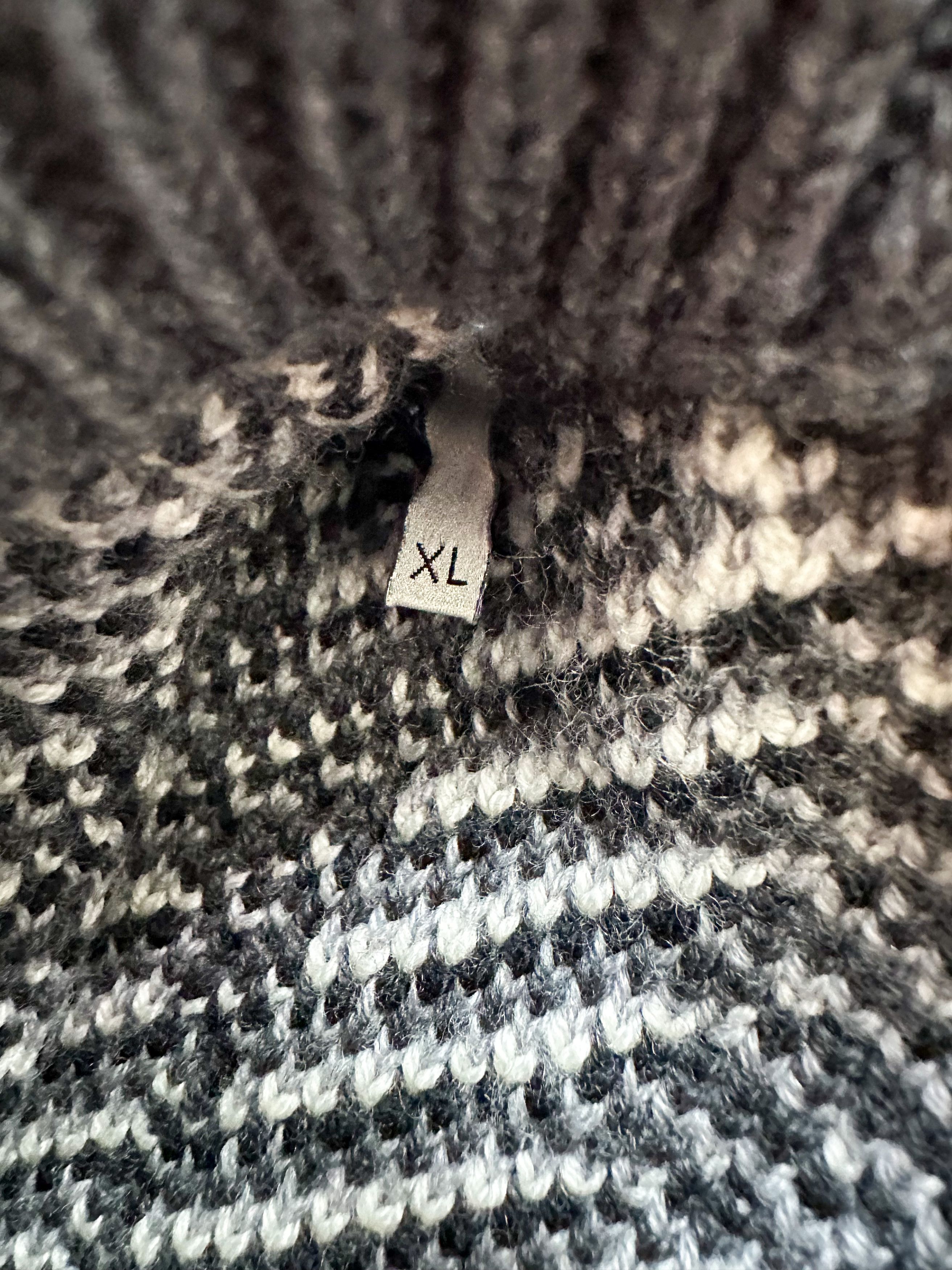 Dior Dior Black & Grey Oblique Knit Sweater Size US XL / EU 56 / 4 - 4 Thumbnail