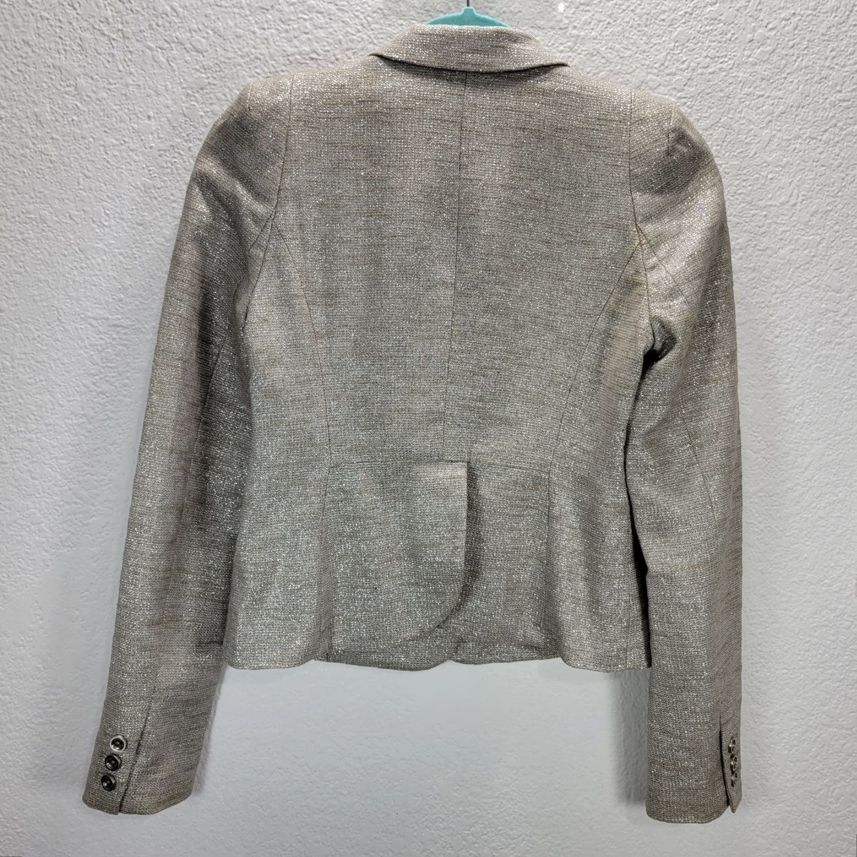 Juicy Couture Juicy Couture Blazer Women's Gray Peak Lapel Two-Button Lined Sz S Shirt Jacket Coral? Size S / US 4 / IT 40 - 6 Thumbnail