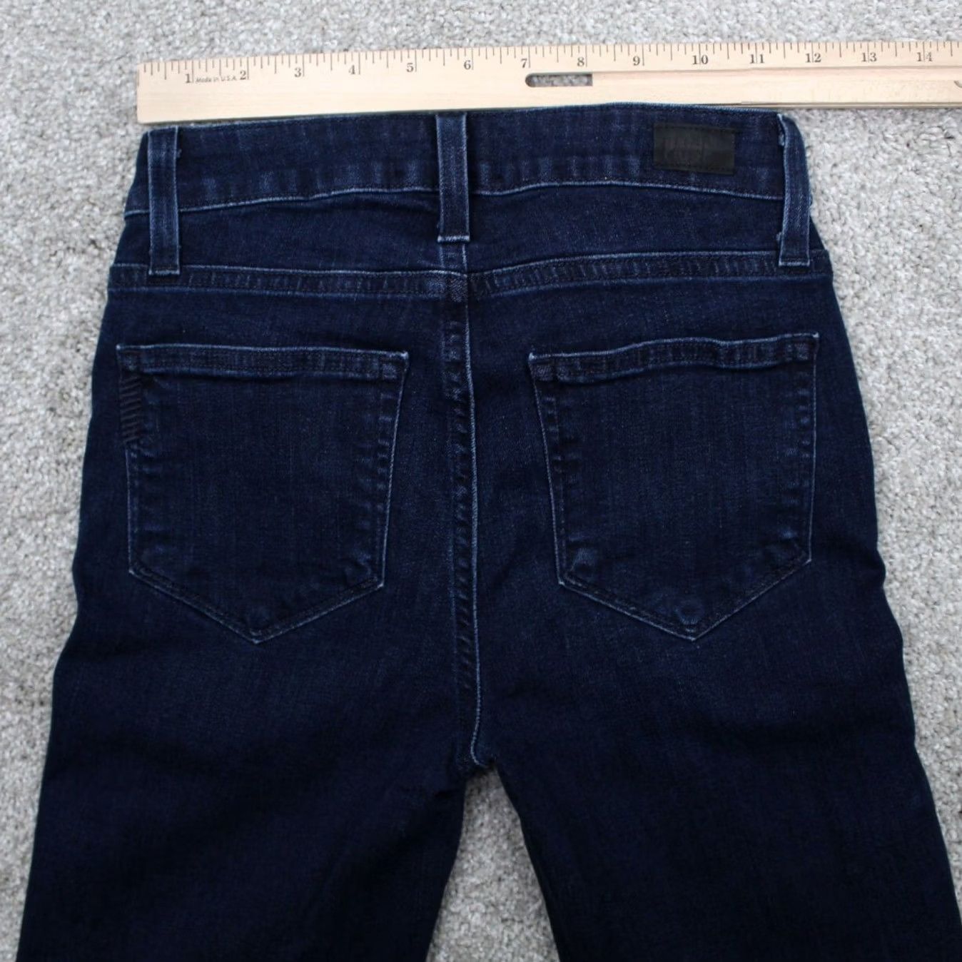Paige Paige Merritt Flora Jeans Womens 24 Blue City USA 27 Inseam Stretch Denim Straight 5-Pocket 95% Cotton 4% Spandex 1% Elastane Size 42" / US 20 - 7 Thumbnail