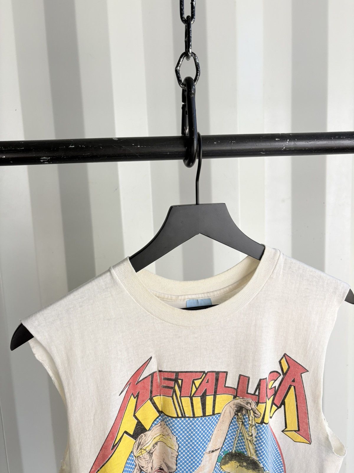 Band Tees Metallica No Justice Thrashed Faded Distressed Tank GRUNGE Size US M / EU 48-50 / 2 - 4 Thumbnail