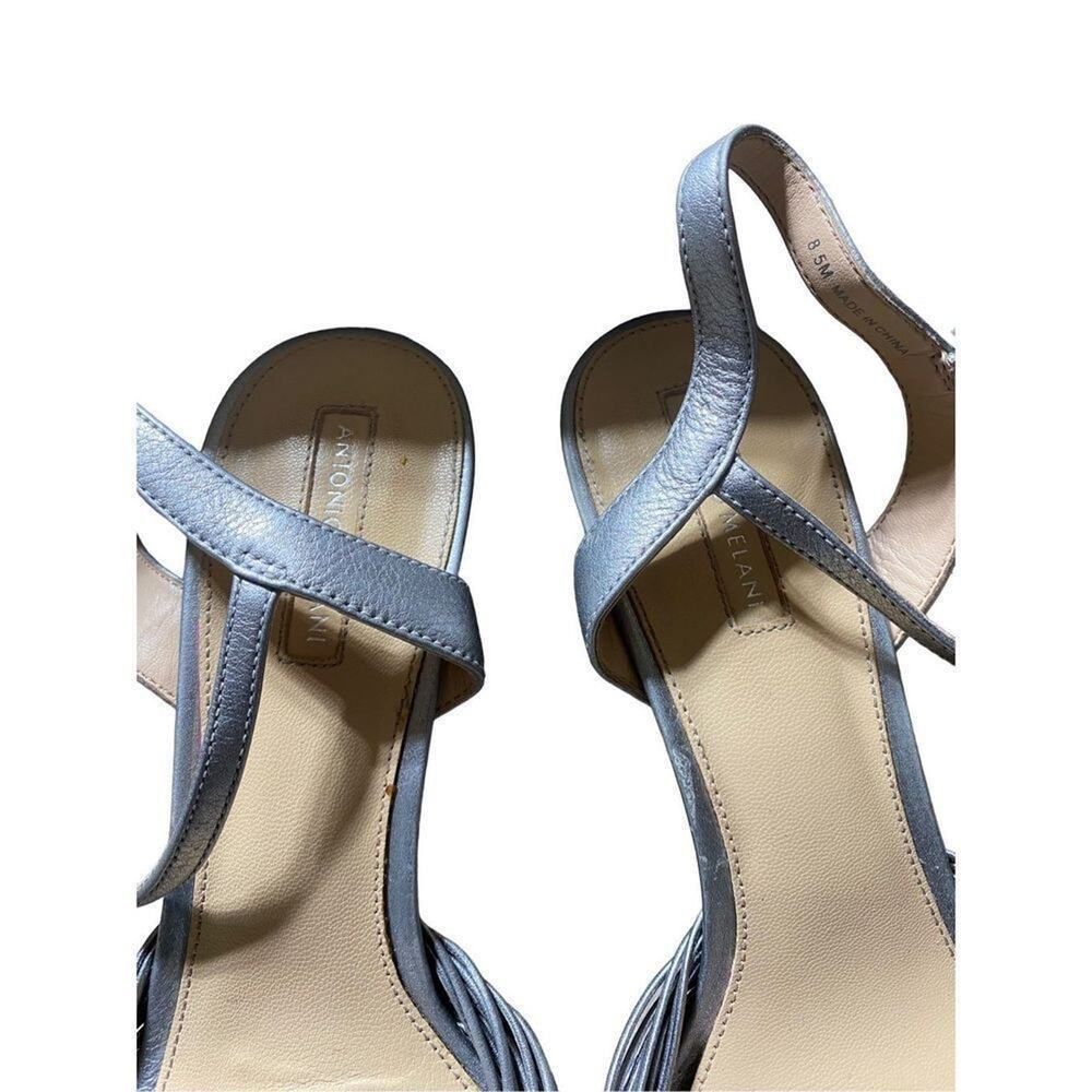 Other Antonio Melani Women's Silver Stilleto 4'' Knotted Strappy Heels 8.5 Size US 8.5 / IT 38.5 - 11 Thumbnail