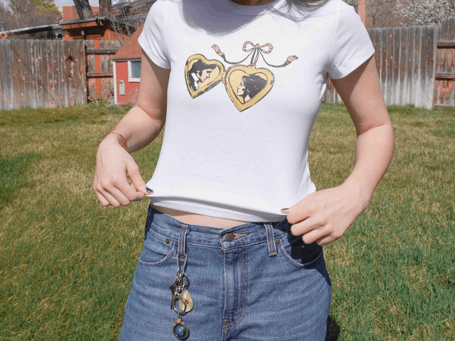 Other Pride and Prejudice Locket Design Baby Tee Size S / US 4 / IT 40 - 3 Thumbnail