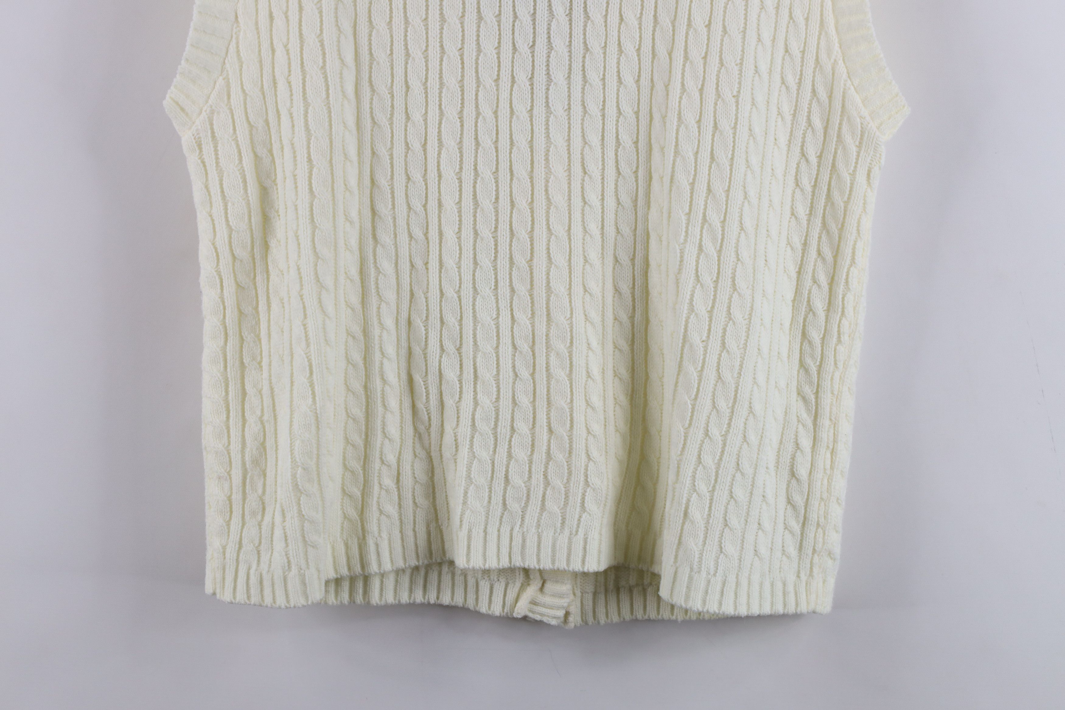 Vintage Vintage 90s Streetwear Chunky Cable Knit Sweater Vest USA Size M / US 6-8 / IT 42-44 - 9 Thumbnail