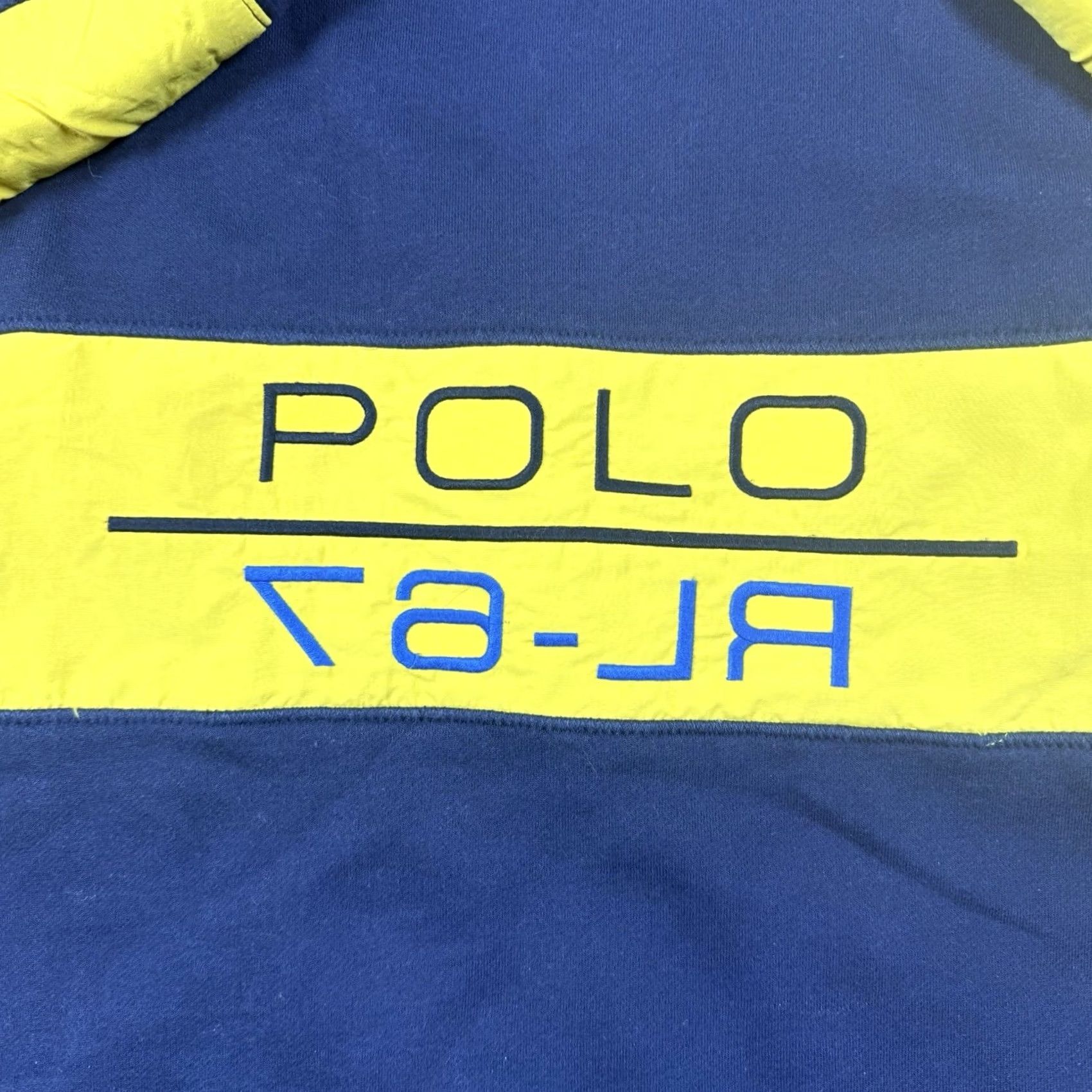 Polo Ralph Lauren VINTAGE Polo Ralph Lauren Sport Crew Neck Sweatshirt Mens XL Yellow Stripe Block Shirt Pullover Size US XL / EU 56 / 4 - 6 Thumbnail