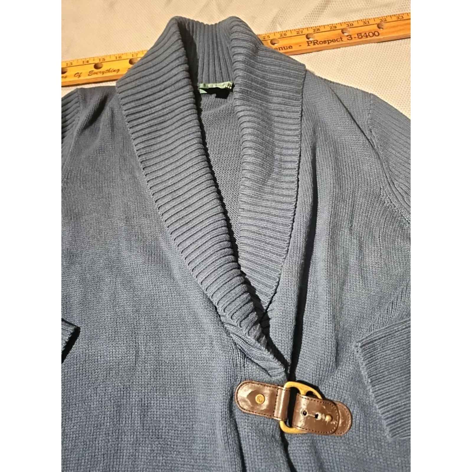 Ralph Lauren VINTAGE Lauren Ralph Lauren Sweater Womens Plus Size 2X Blue Buckle Cardigan Equestrian Size XXL / US 16-18 / IT 52-54 - 5 Thumbnail